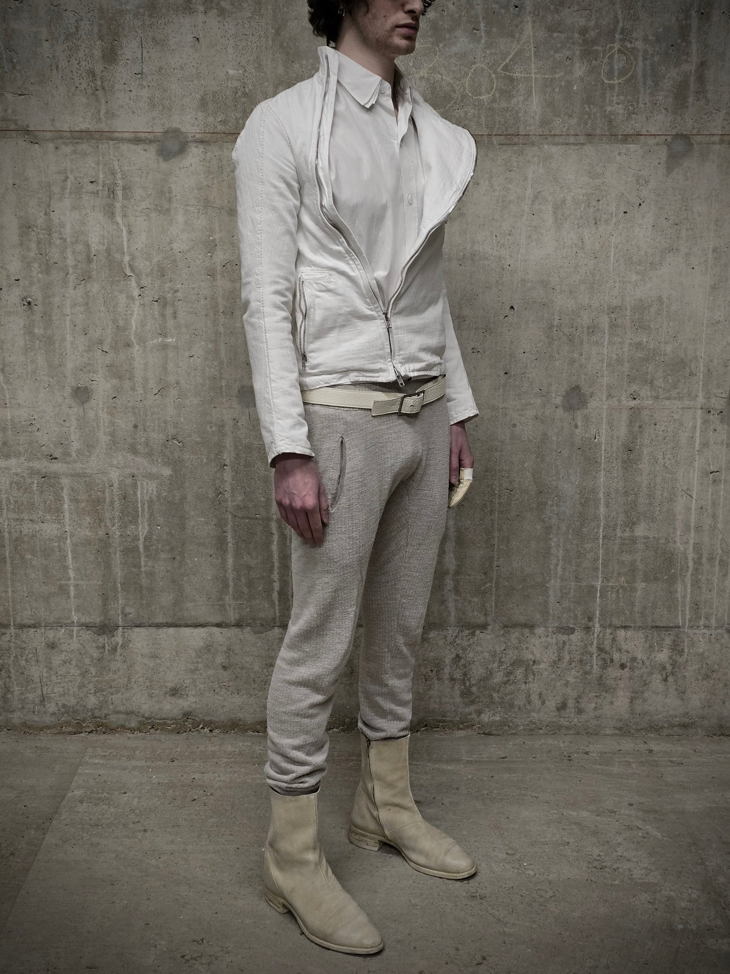 Carol Christian Poell AW05 "On Demand" Reverse Horse Leather Side Zip Boots detail | DRIEW GARMENTS