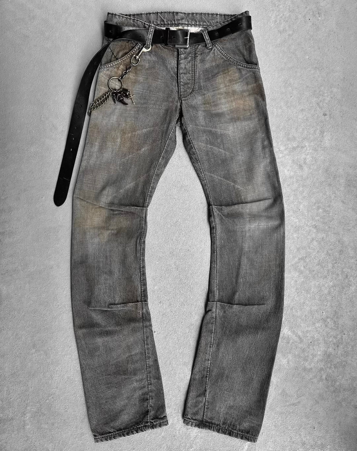 ATTACHMENT by Kazuyuki Kumagai Rustic 3D Pleated Bootcut Denim
