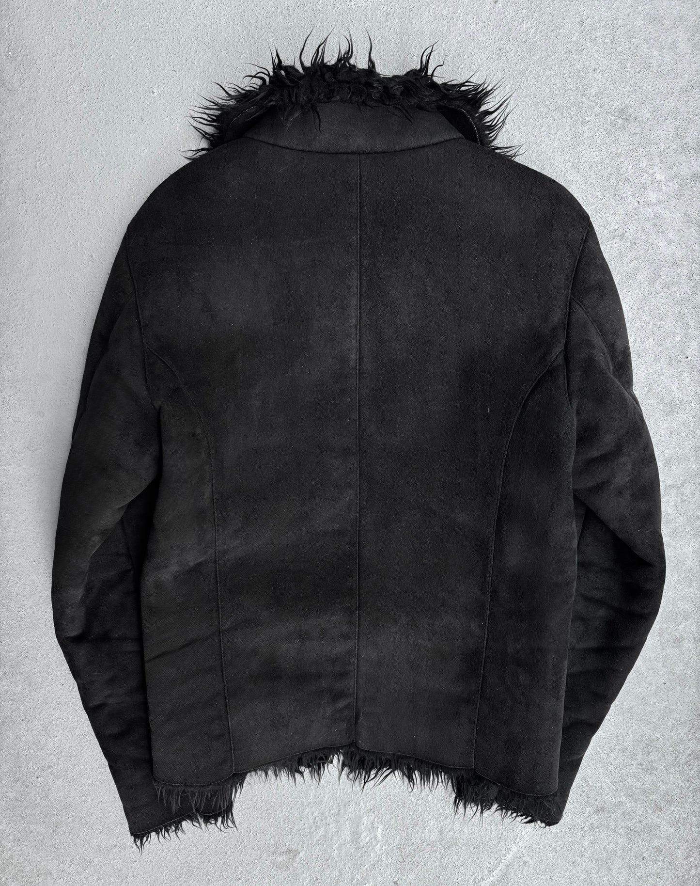 SHELLAC Early 00s Faux Shearling Rider Jacket