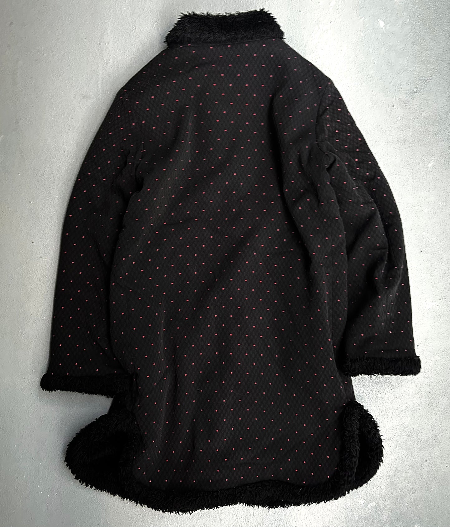 UNDERCOVER AW03 “but beautiful: Paper Doll” Polka Dot Teddy Coat