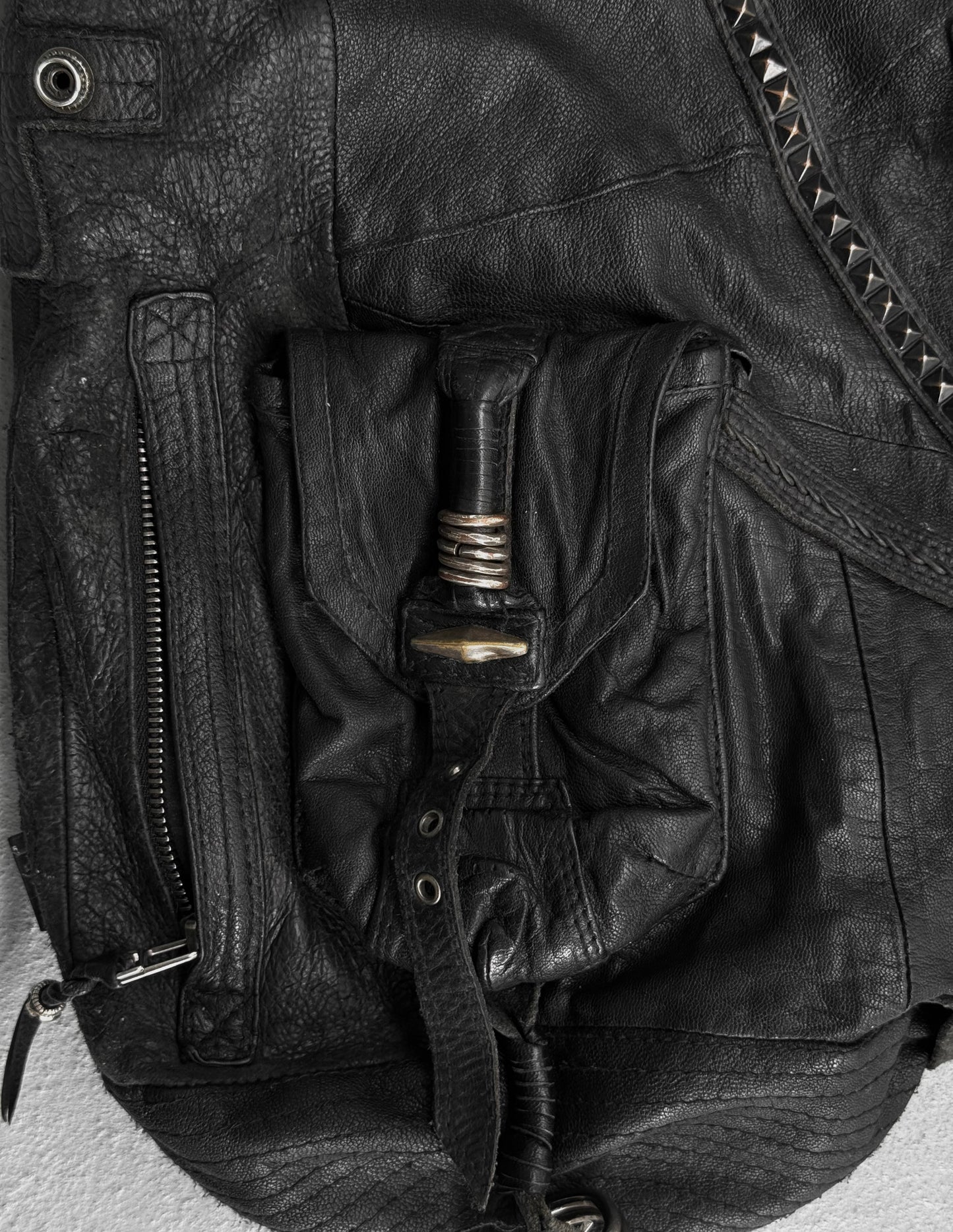 KMRii Early 00s Studded Leather Sling Bag