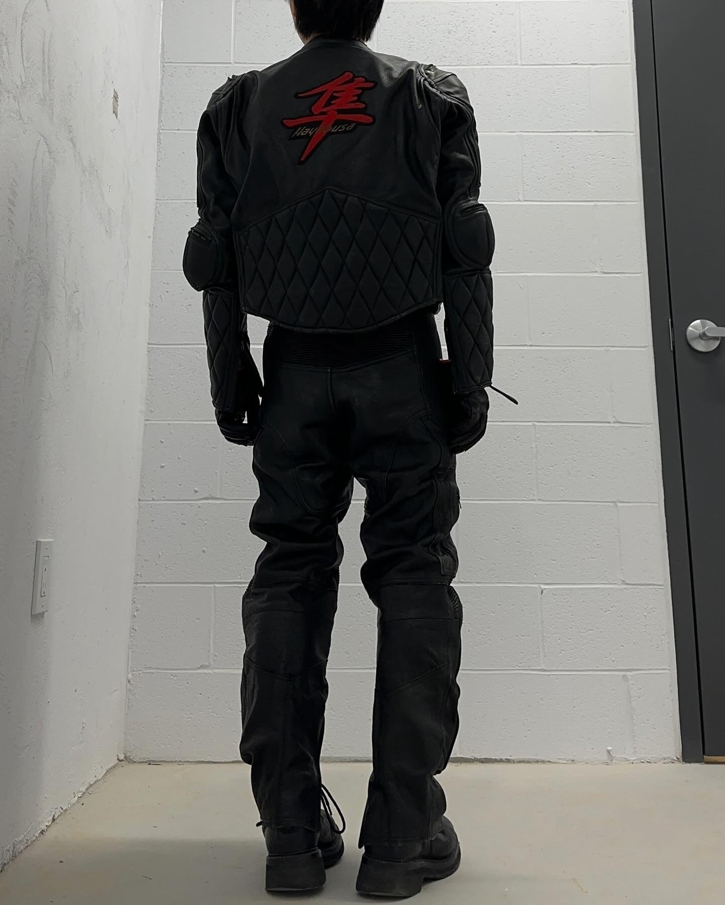 KADOYA K’s Leather Early 00s ‘Hayabusa’ Racing Cowhide Leather Padded Motorcycle Jacket