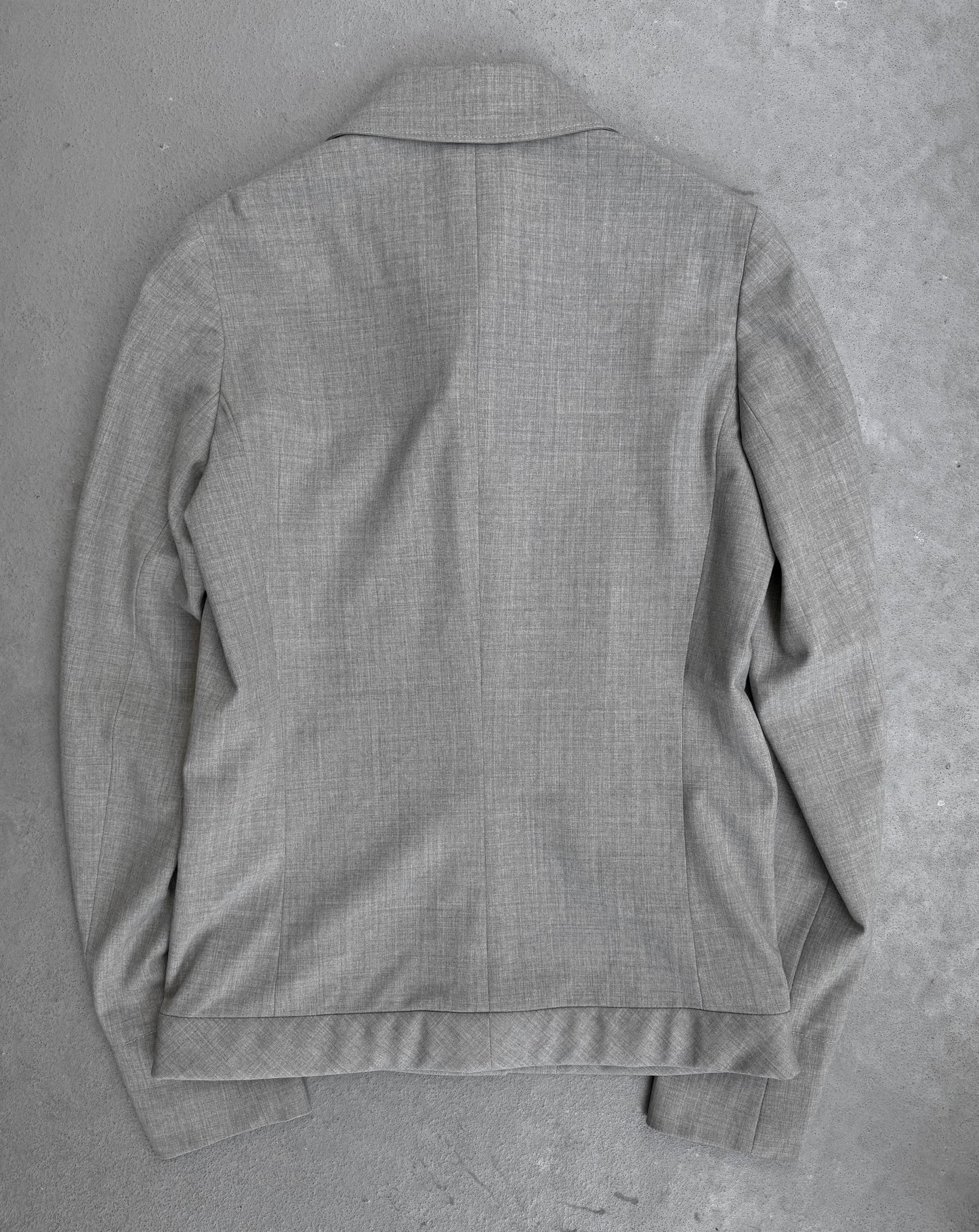 Helmut Lang Vintage 90s Heather Grey Button-up Jacket