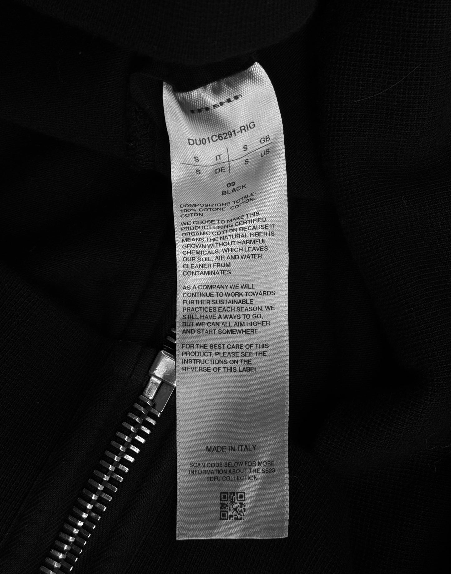 Rick Owens DRKSHDW SS23 “EDFU” GOTS Cotton Gimp Hoodie