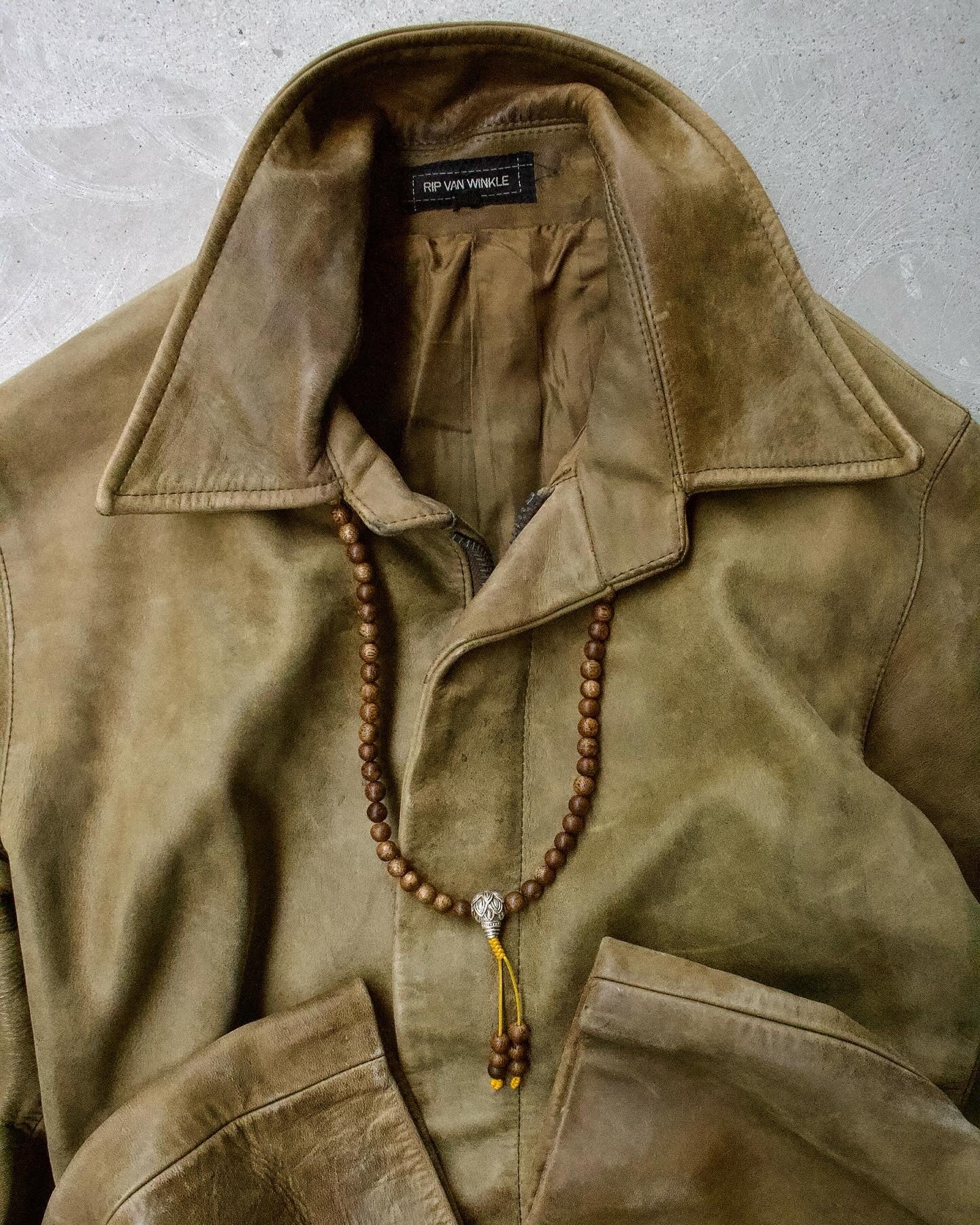 RipVanWinkle Early 00s Faded Horsehide Leather Jacket