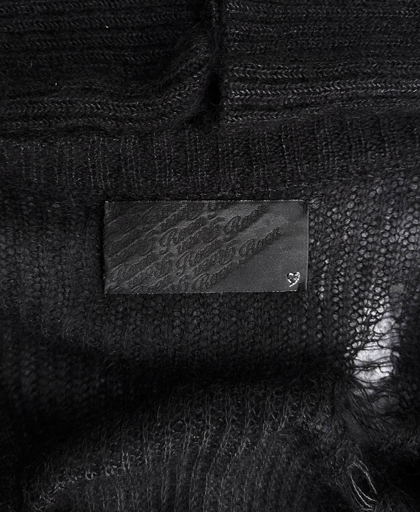 roen by Hiromu Takahara Early 00s Distressed Silk-blend Mohair Cardigan