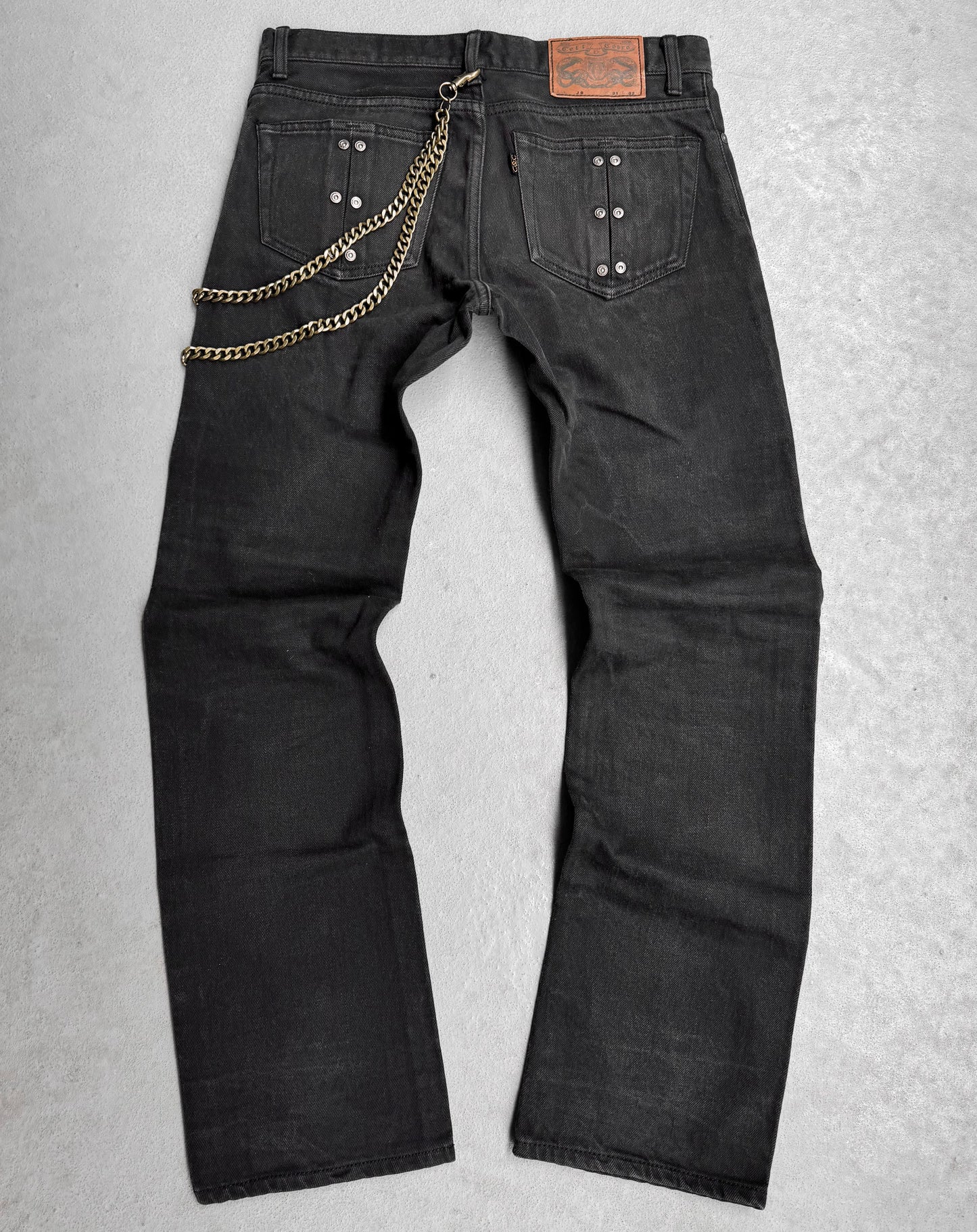 CELT & COBRA Early 00s Faded Black Bootcut Denim