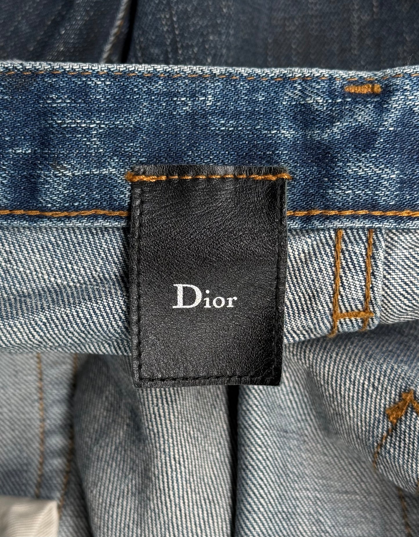 DIOR HOMME by Hedi Slimane SS03 “Follow Me” Blue Waxed Claw-mark Denim