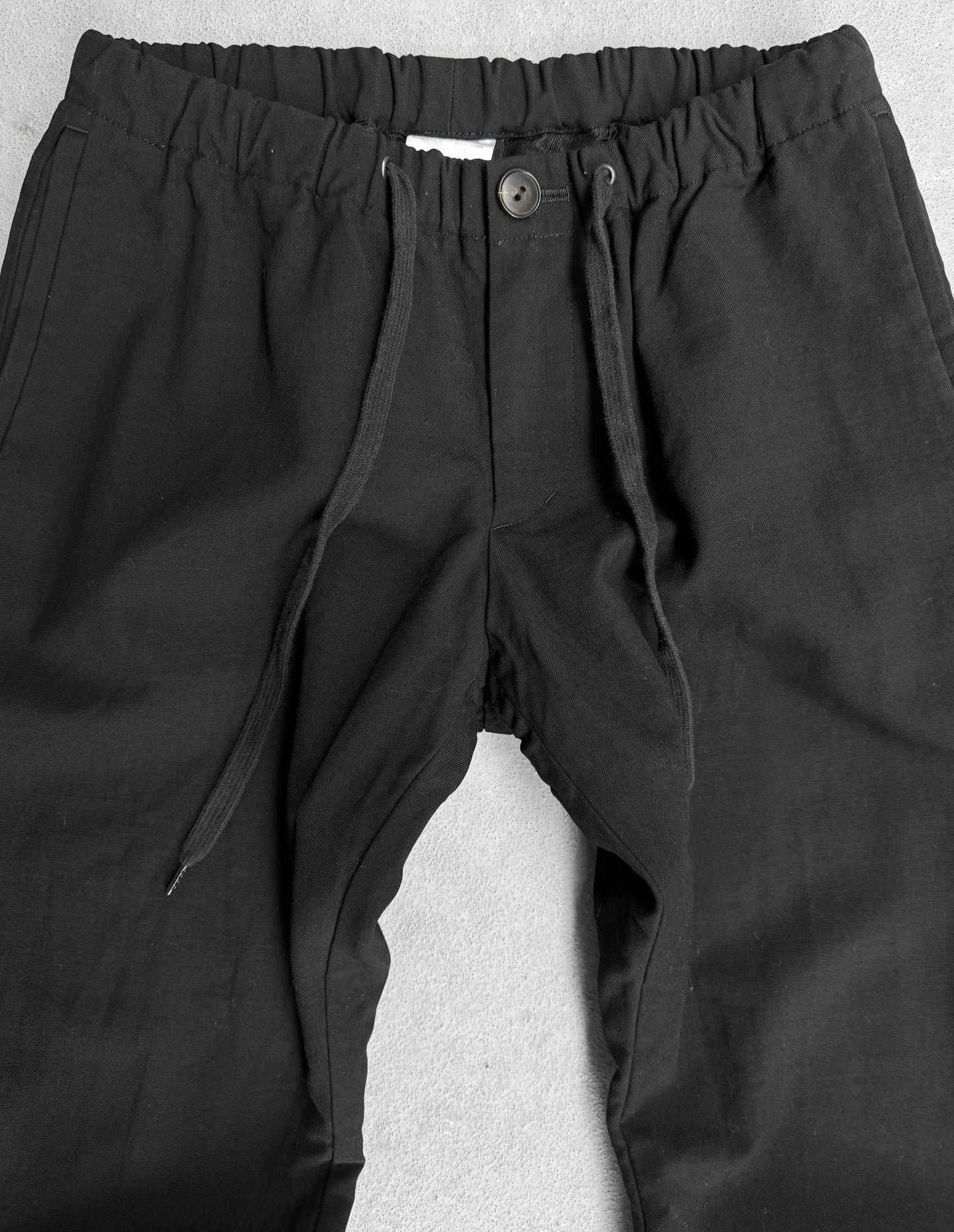 Number (N)ine AW06 “NOIR” Diamond Patches Frayed Wool Pants