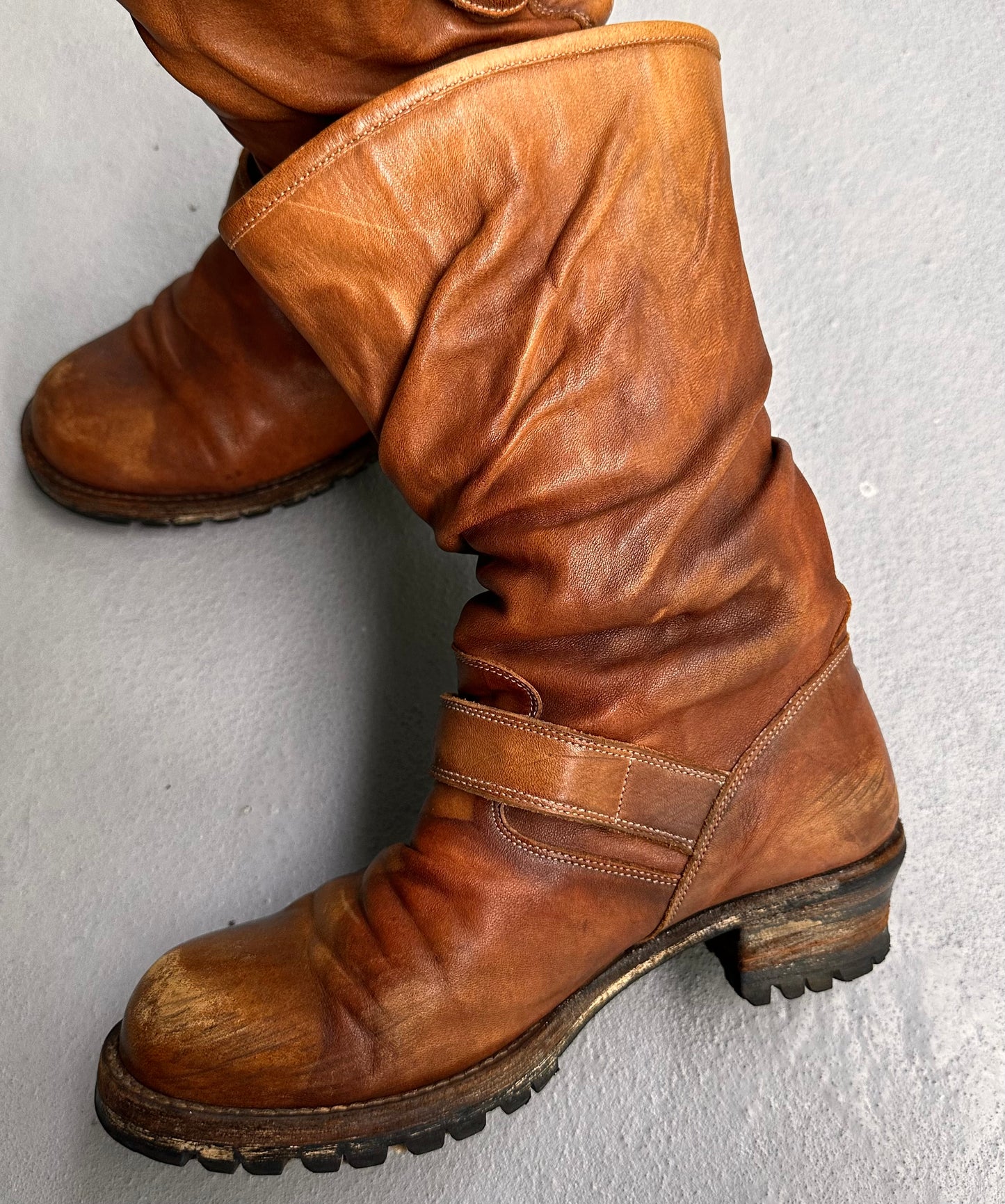 MiharaYasuhiro Early 00s Twisted Leather Engineer Boots