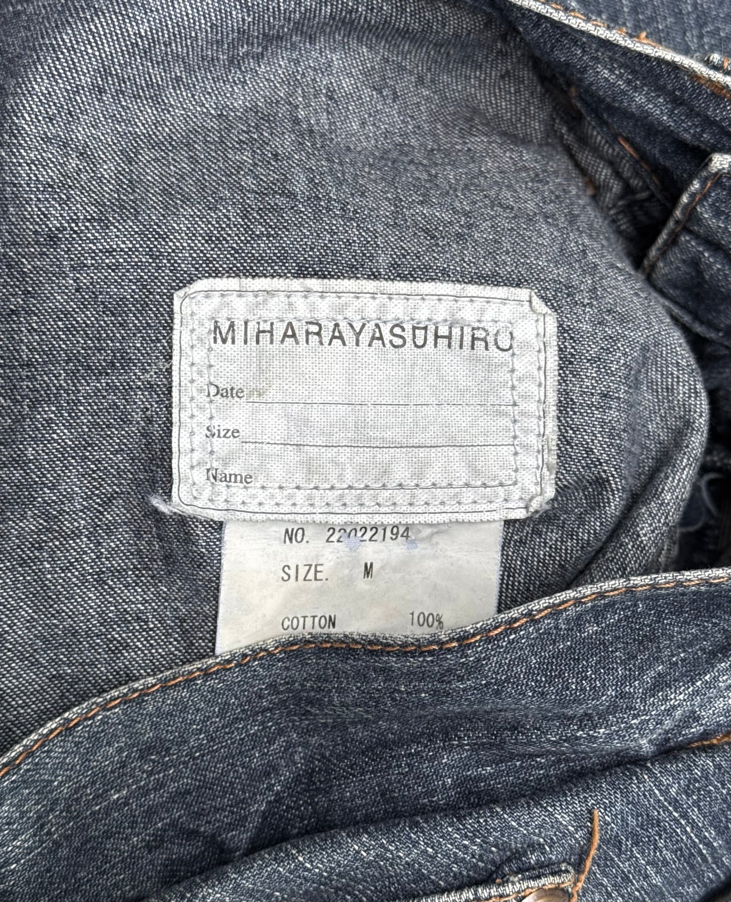 MiharaYasuhiro AW05 Washed Blue Layered Stack Denim