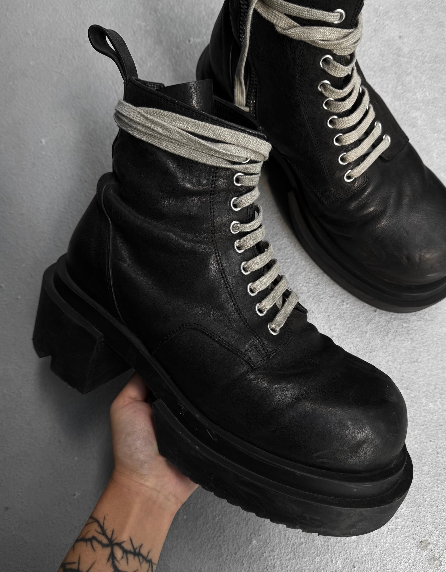 Rick Owens SS24 "LIDO" Low Army Bogun Boots
