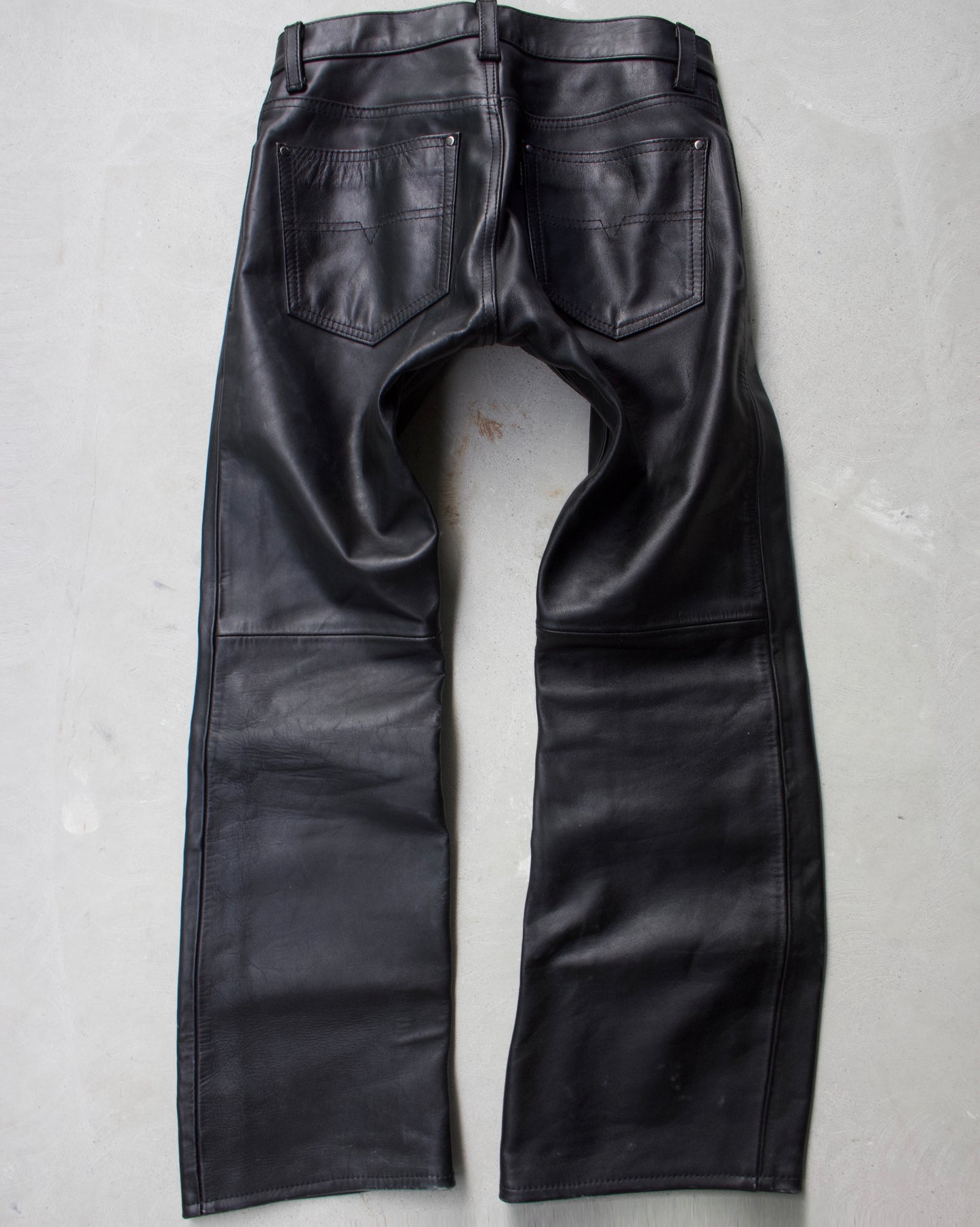KADOYA Head Factory 00s Flare Bootcut Leather Pants