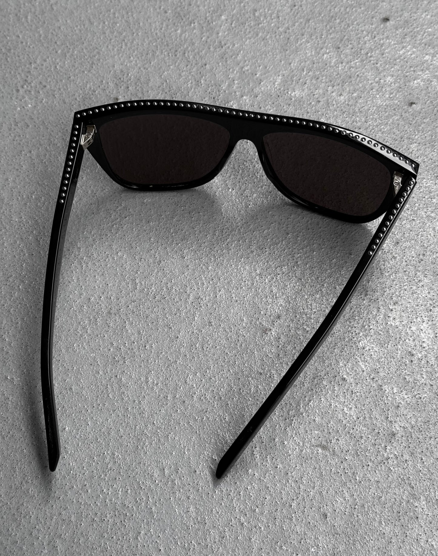 Saint Laurent Paris AW19 Studded ‘SL1’ Ace Square Frame Sunglasses