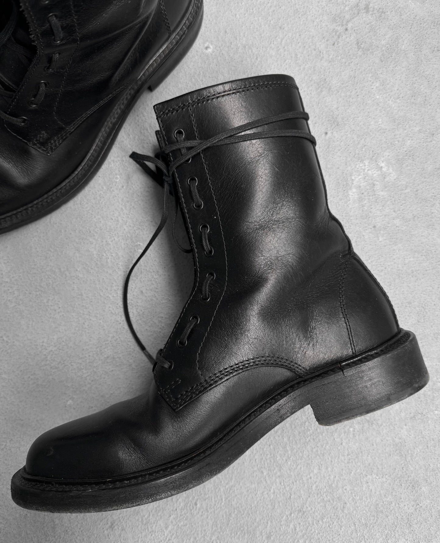 Saint Laurent Paris AW14-15 ‘Ranger’ Combat Lace-up Leather Boots