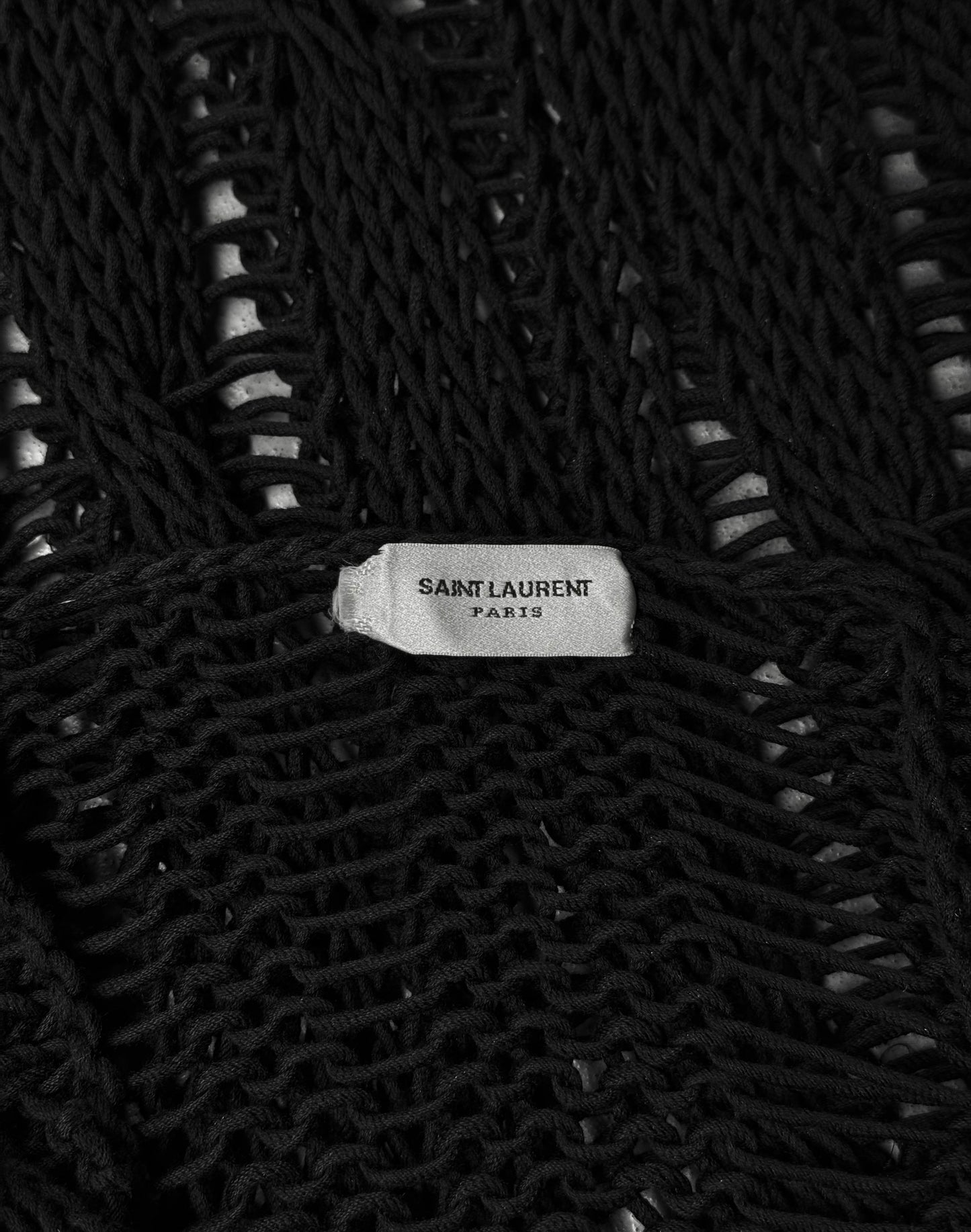 Saint Laurent Paris SS15 Fishnet Knitted Sweater