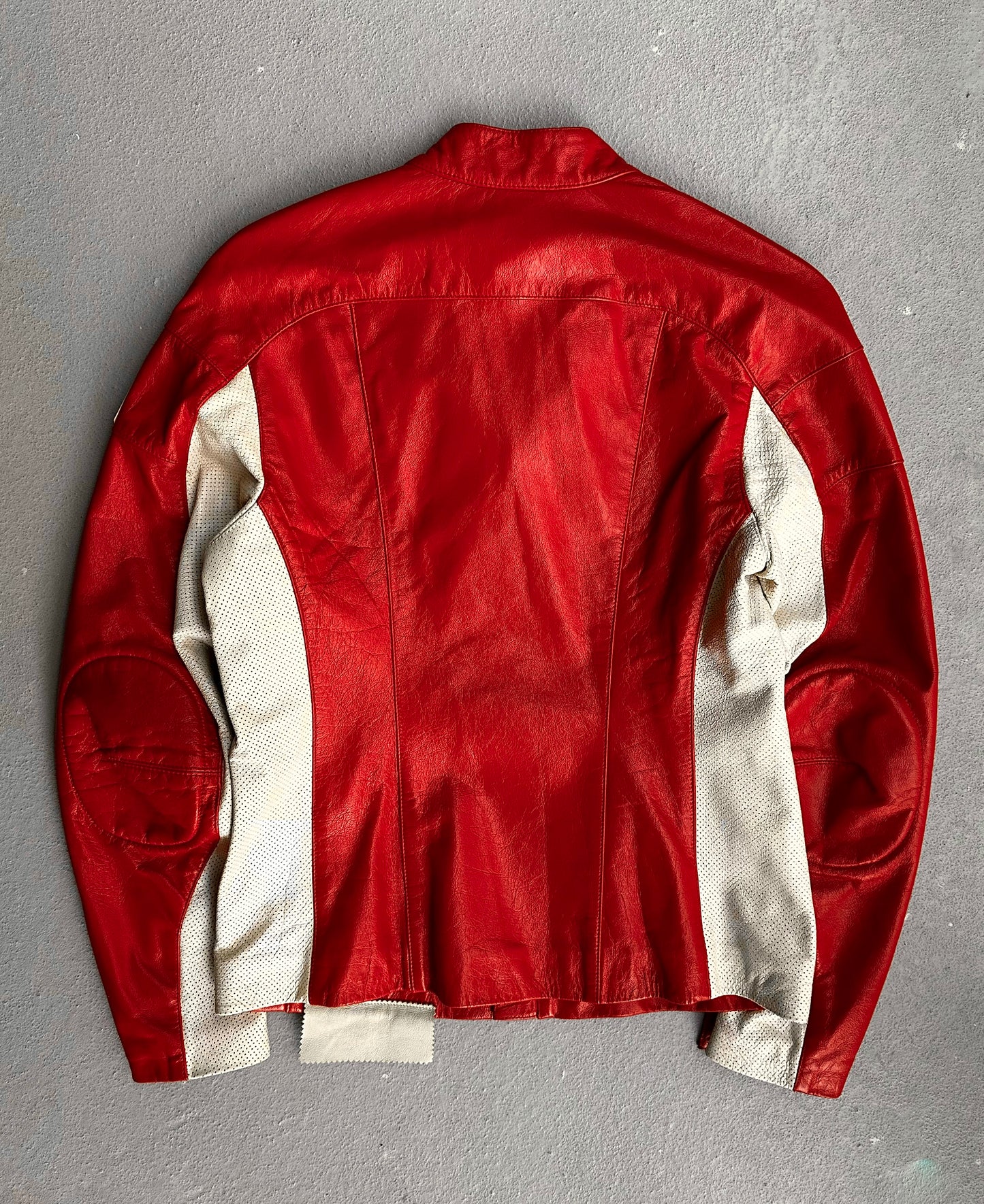 Y’s Yohji Yamamoto x DAINESE AW04 Red Leather Motorcycle Race Jacket