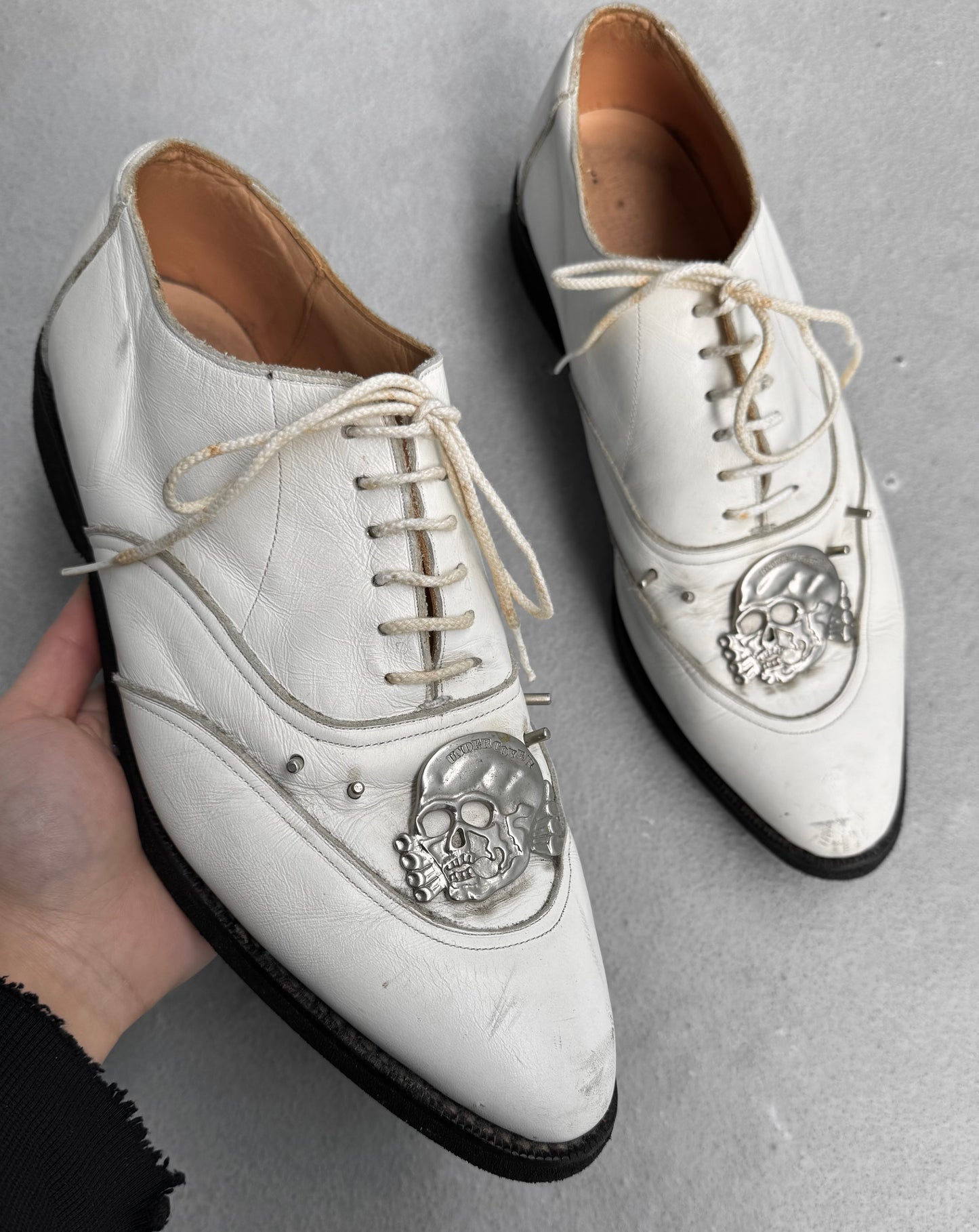 UNDERCOVER AW02 “Witch’s Cell Division” Skull Studded ‘Punk’ Leather Derbies