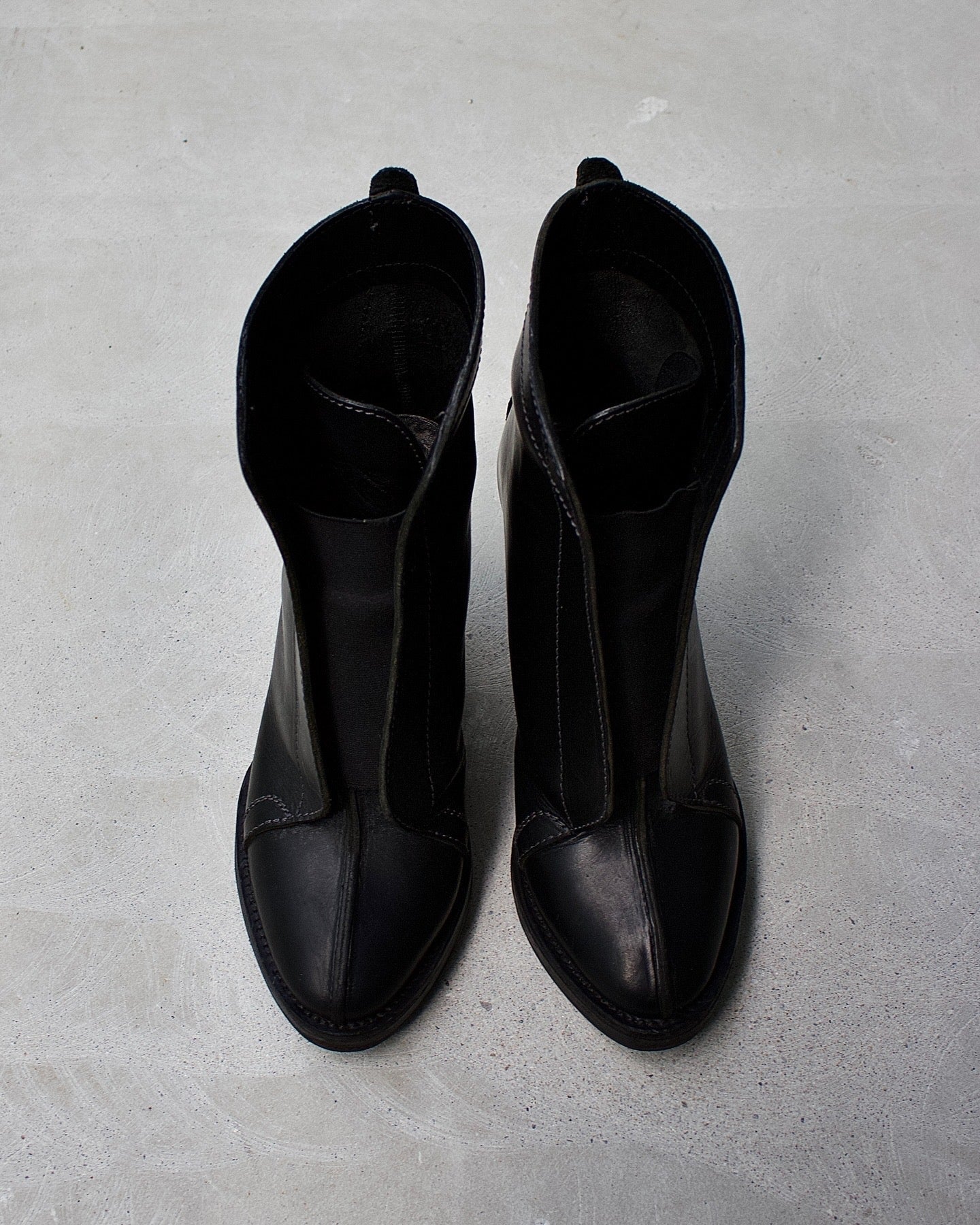 NICOLAS ANDREAS TARALIS Early 00s Leather Wedge Heels