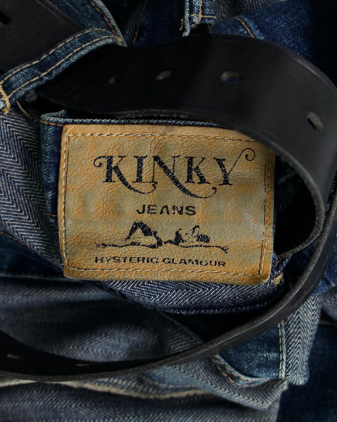 Hysteric Glamour Early 00s ‘Kinky’ Blue Hagi Flare Denim