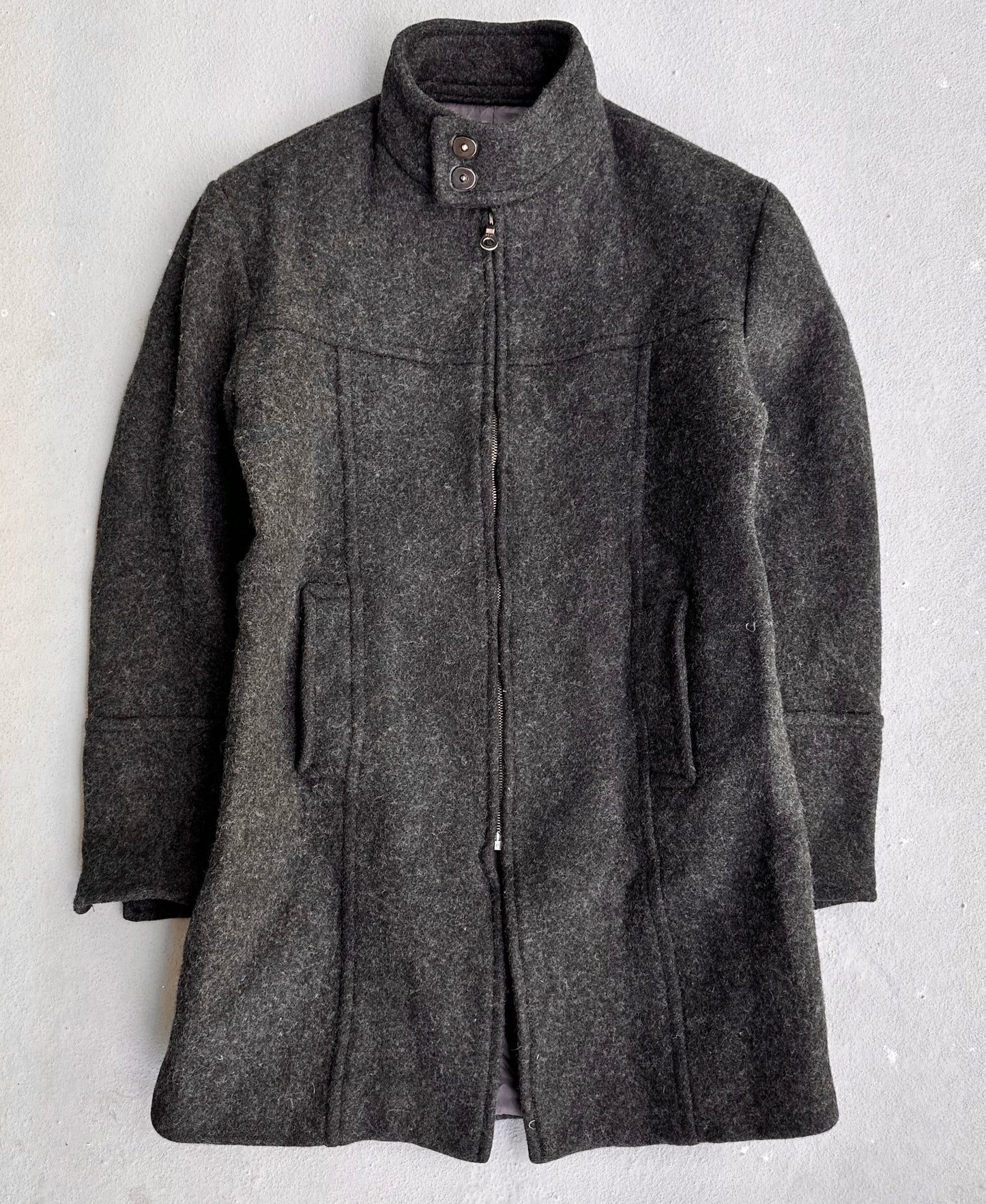 5351 Pour Les Hommes Early 00s Wool Stand Collar Coat