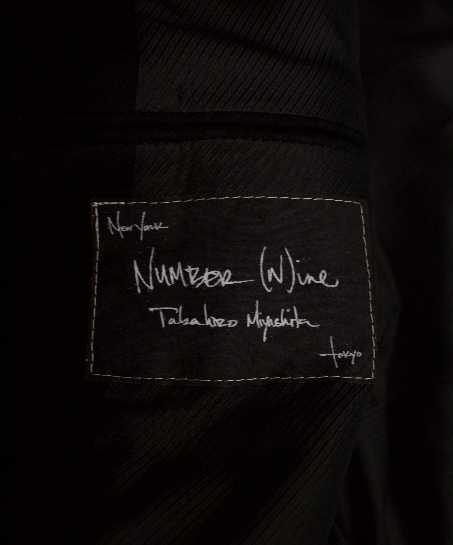 Number (N)ine AW06 “NOIR”Leather Hybrid Wool Napoleon Jacket