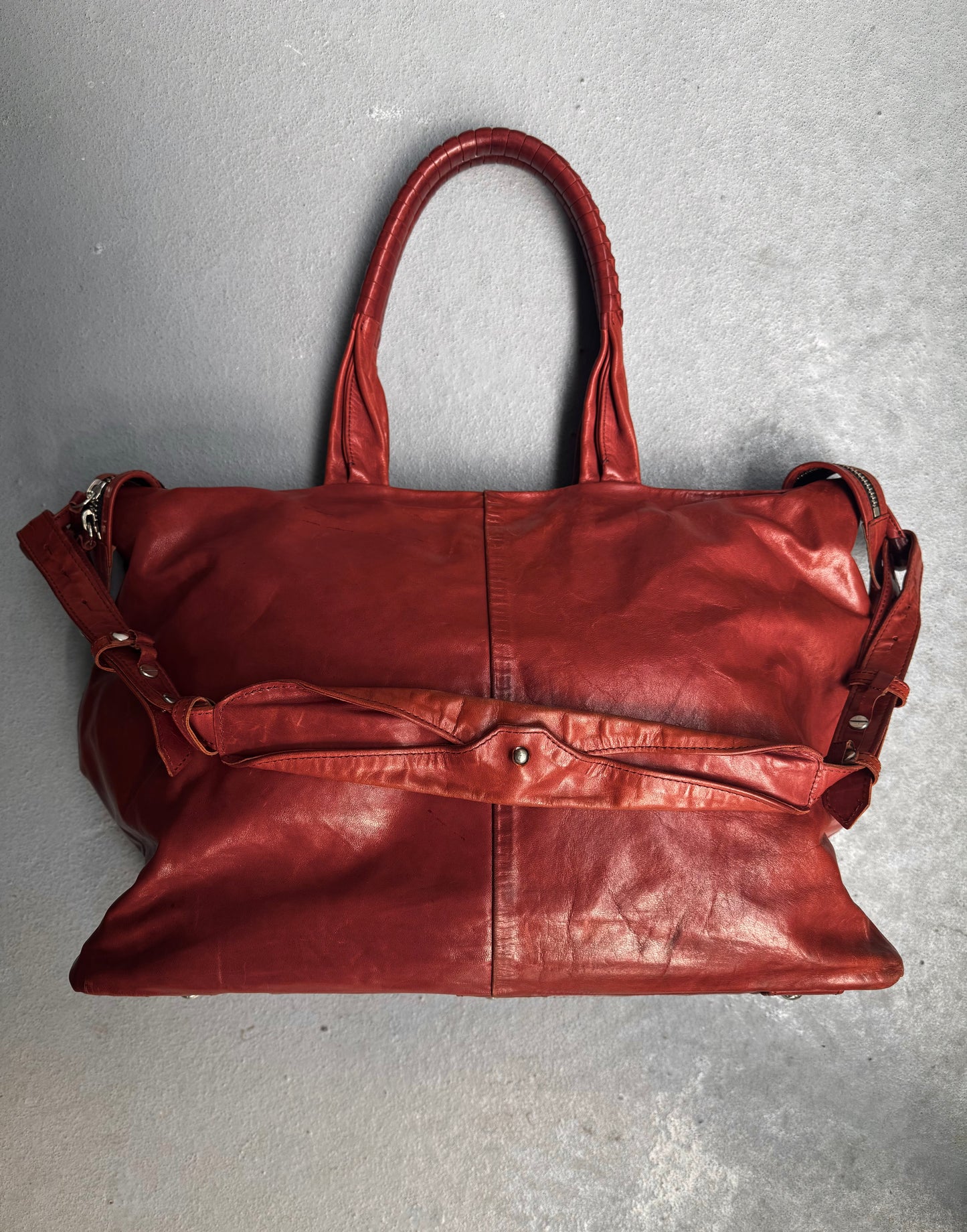 cornelian taurus by daisuke iwanaga ‘Veil Handle’ Horse Leather Bag