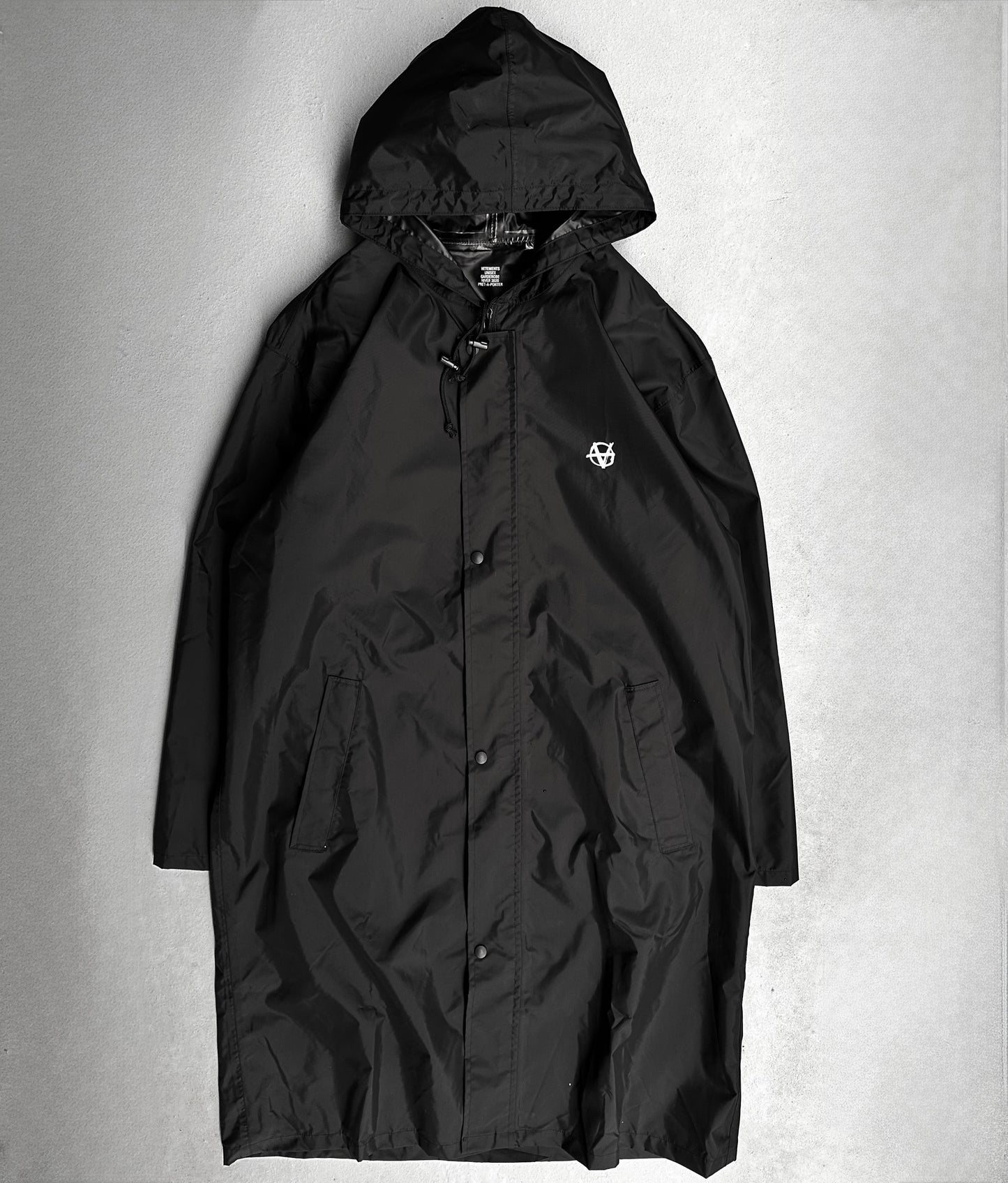 VETEMENTS AW20 ‘Anarchy’ Graphic Nylon Raincoat