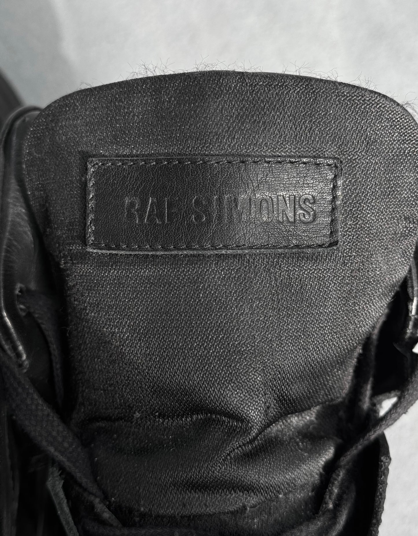 RAF SIMONS SS13 Black Holographic High-top Sneakers