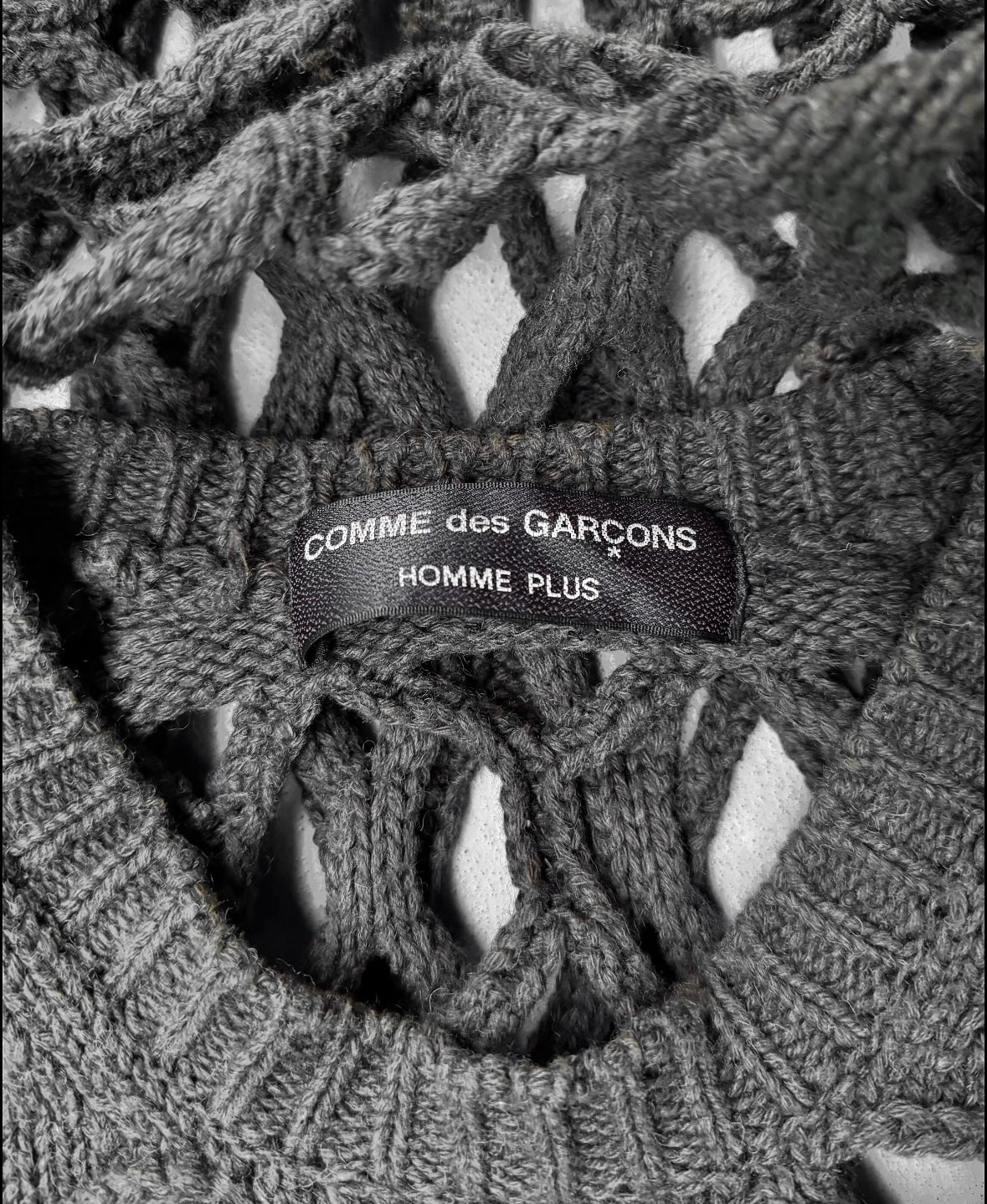 COMME des GARÇONS HOMME PLUS AW22 Net Wool Sweater