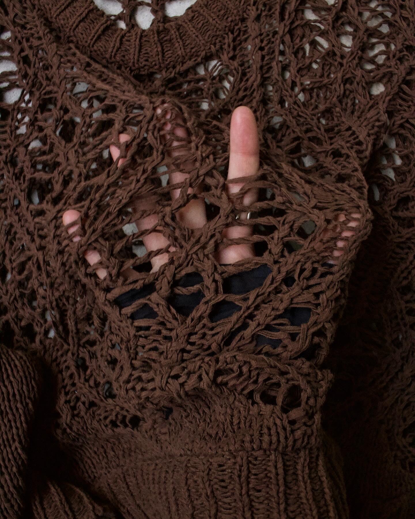 Lad Musician SS23 Lace Knit Crew Neck Sweater