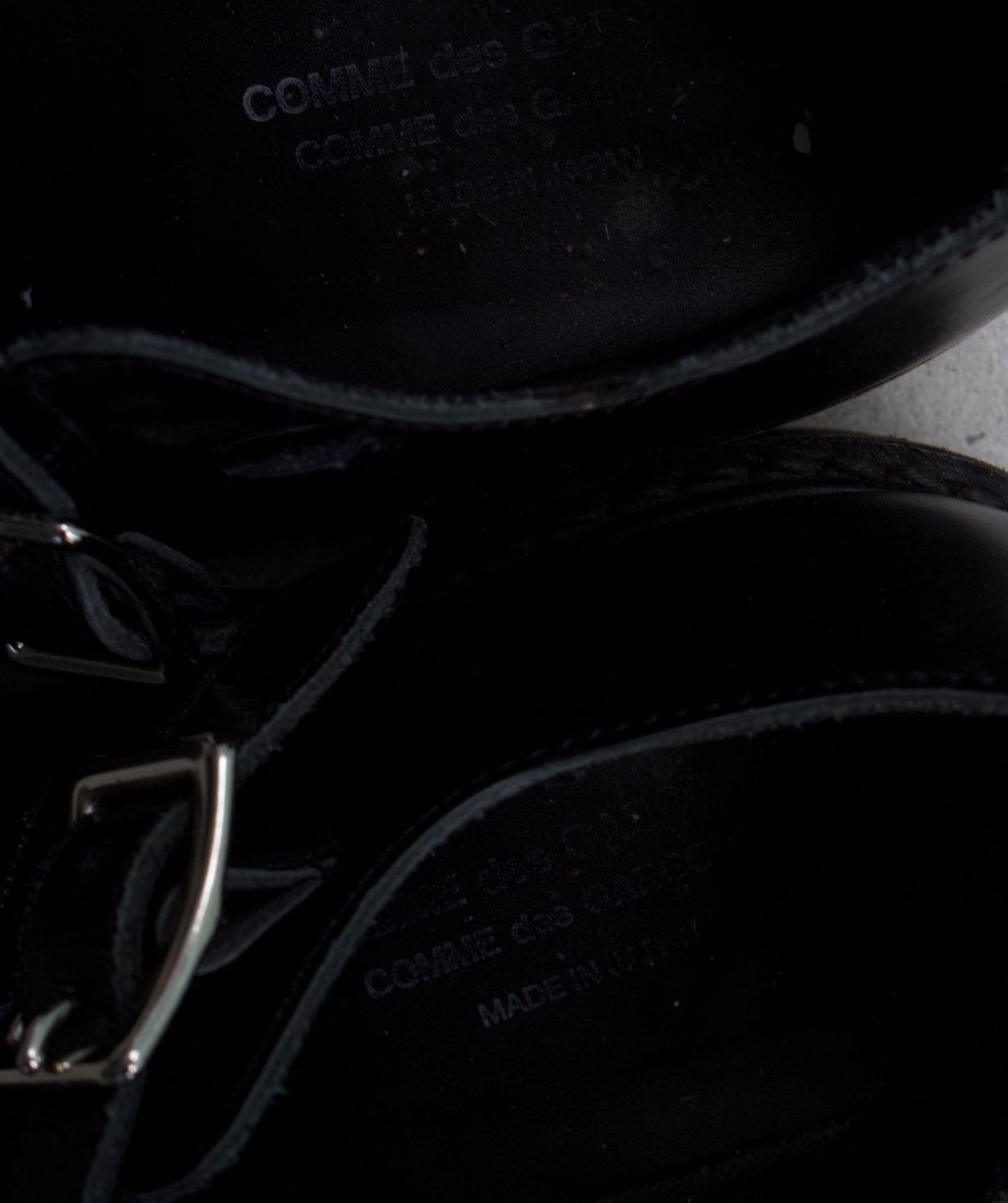 COMME des GARÇONS “Mary Jane” Leather Strap Shoes