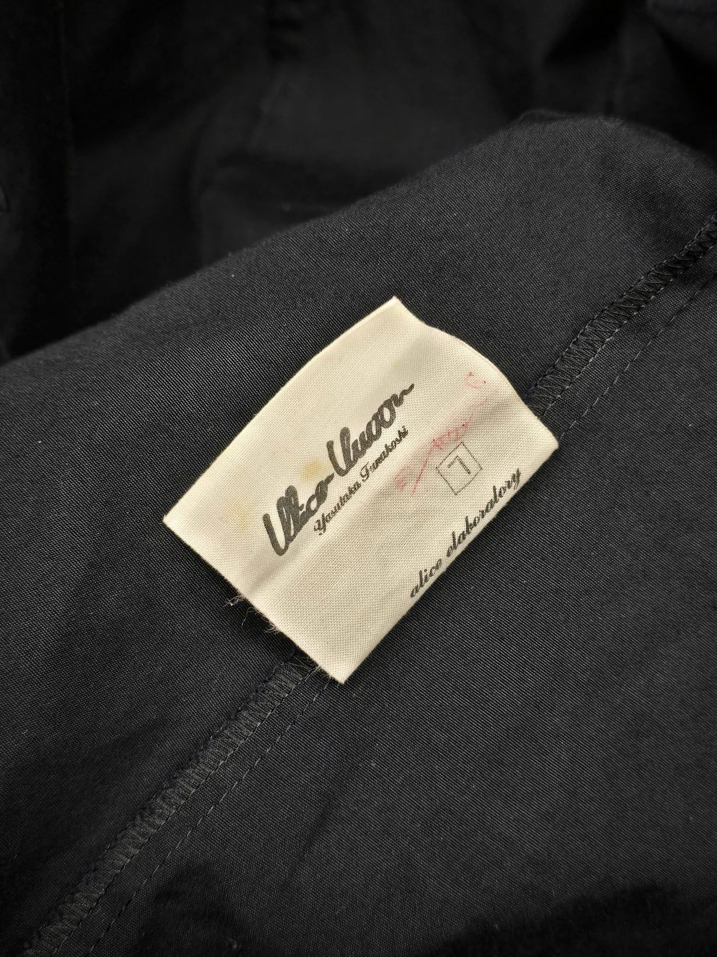 Alice Auaa 90s Dark Navy Gothic Double Layer Tailored Shirt detail | DRIEW GARMENTS