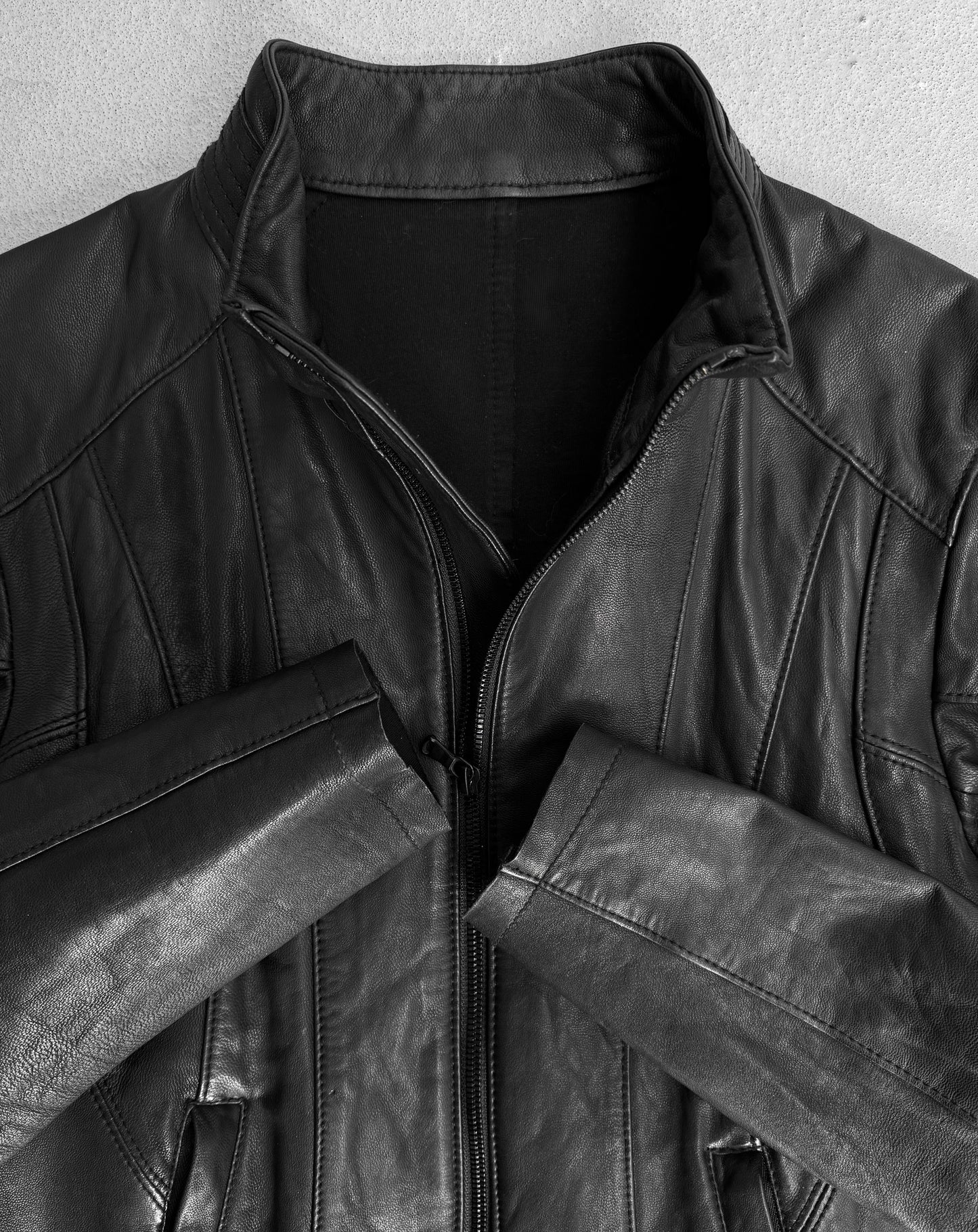 HALB Early 00s Multi-panel Goatskin Single Rider Jacket
