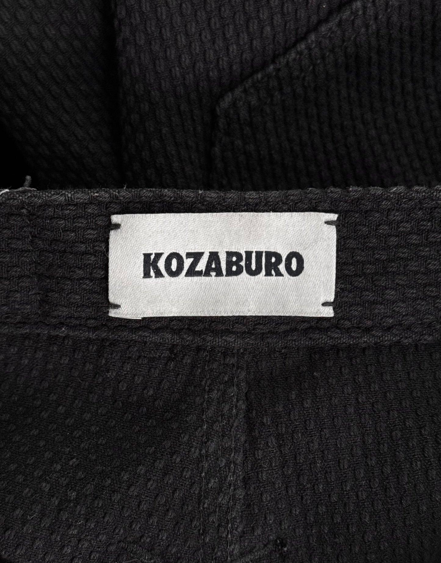 KOZABURO AW22 3D Black Sashiko High-waisted Bootcut Flare Denim