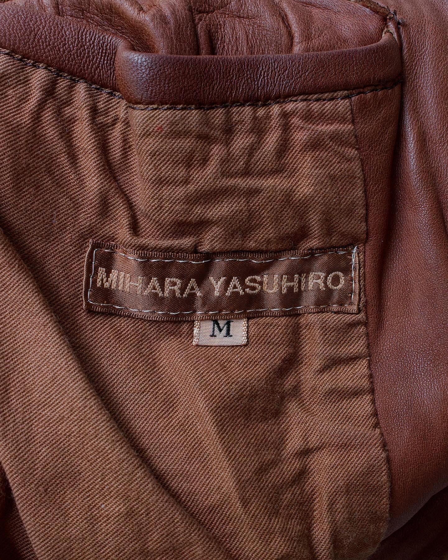 MiharaYasuhiro AW03 Over-dyed Distressed Sheepskin Leather Jacket