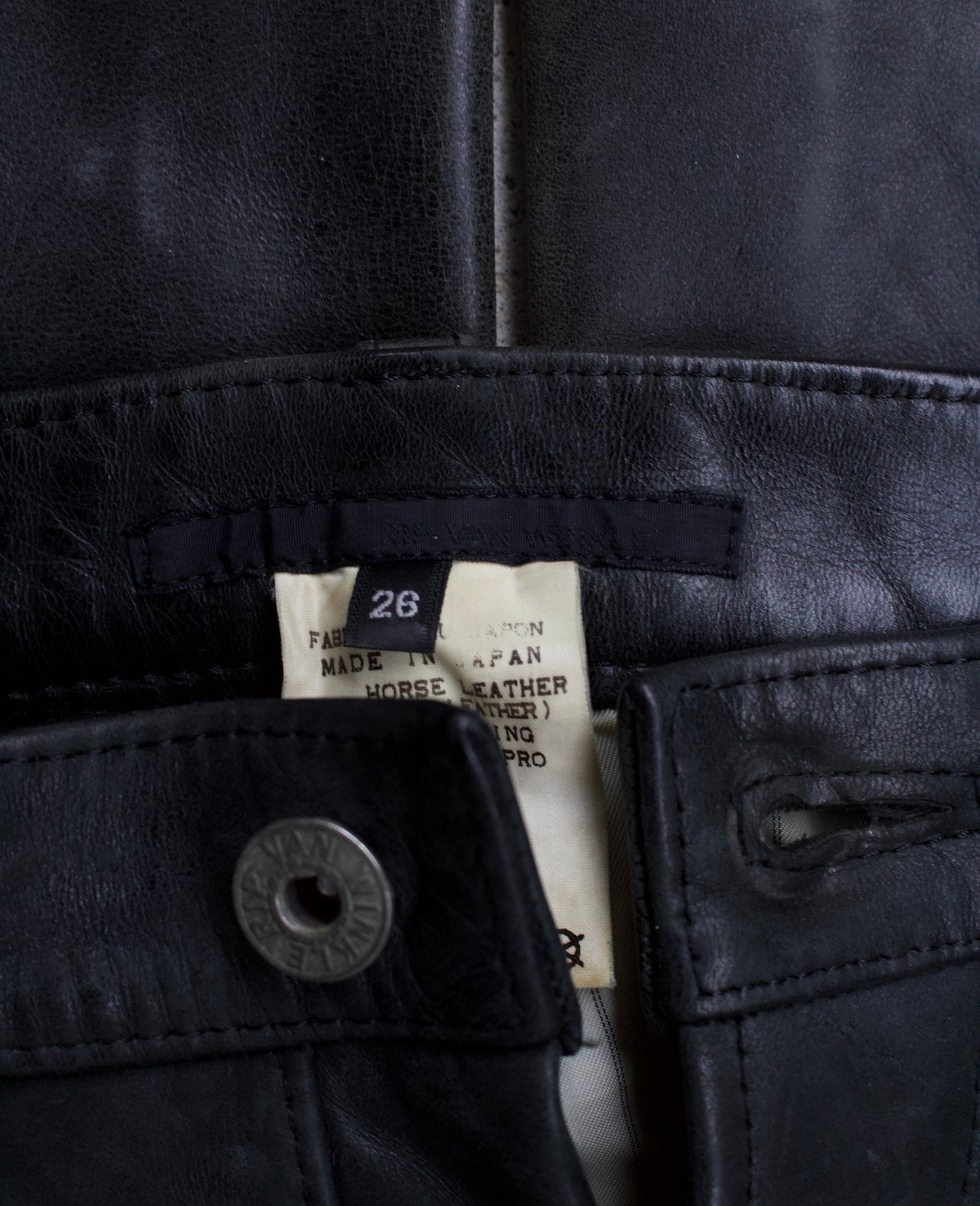 RipVanWinkle 00s Garment-Dyed Horse Leather Bootcut Pants