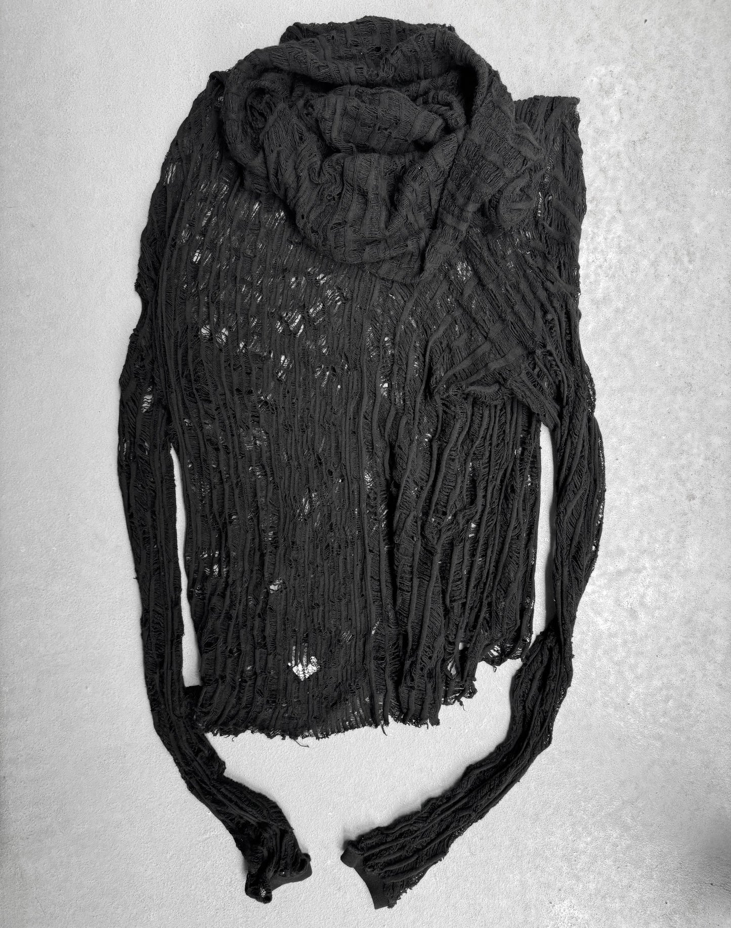 MiharaYasuhiro AW10 Mesh Cowl Hooded Sweater