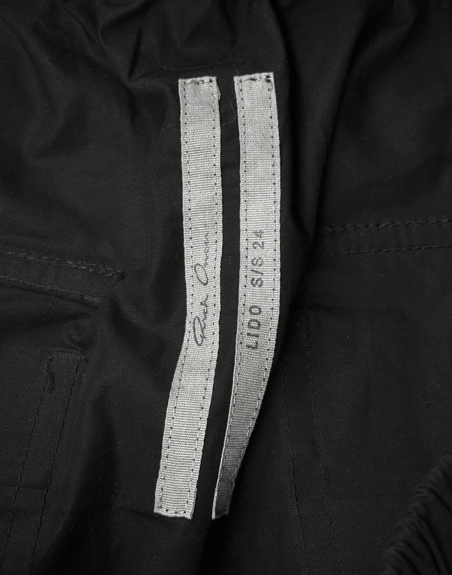 Rick Owens SS24 “LIDO” Black Lightweight Drop-crotch Pants