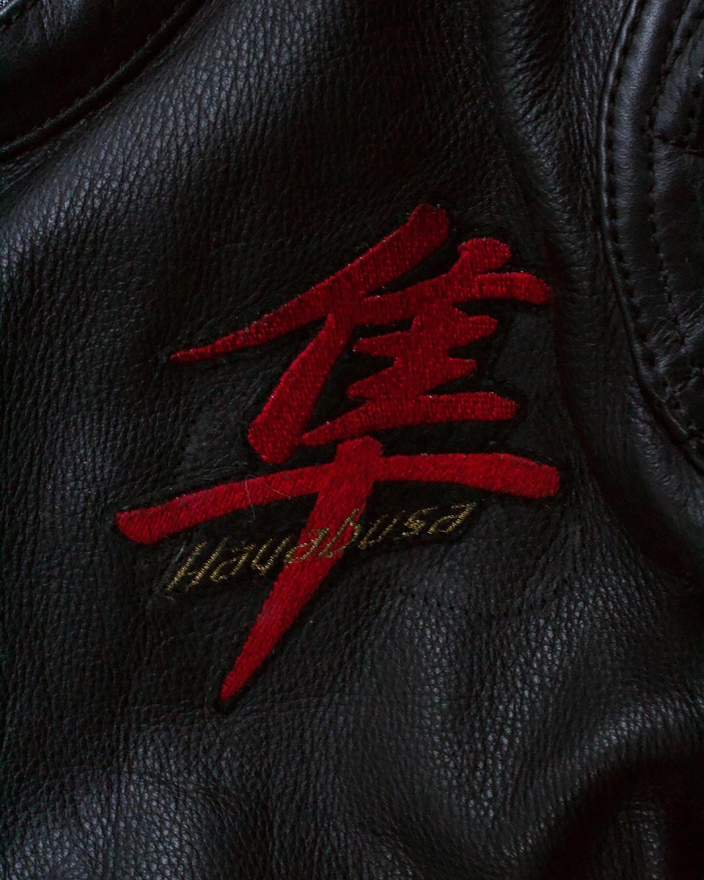 KADOYA K’s Leather Early 00s ‘Hayabusa’ Racing Cowhide Leather Padded Motorcycle Jacket
