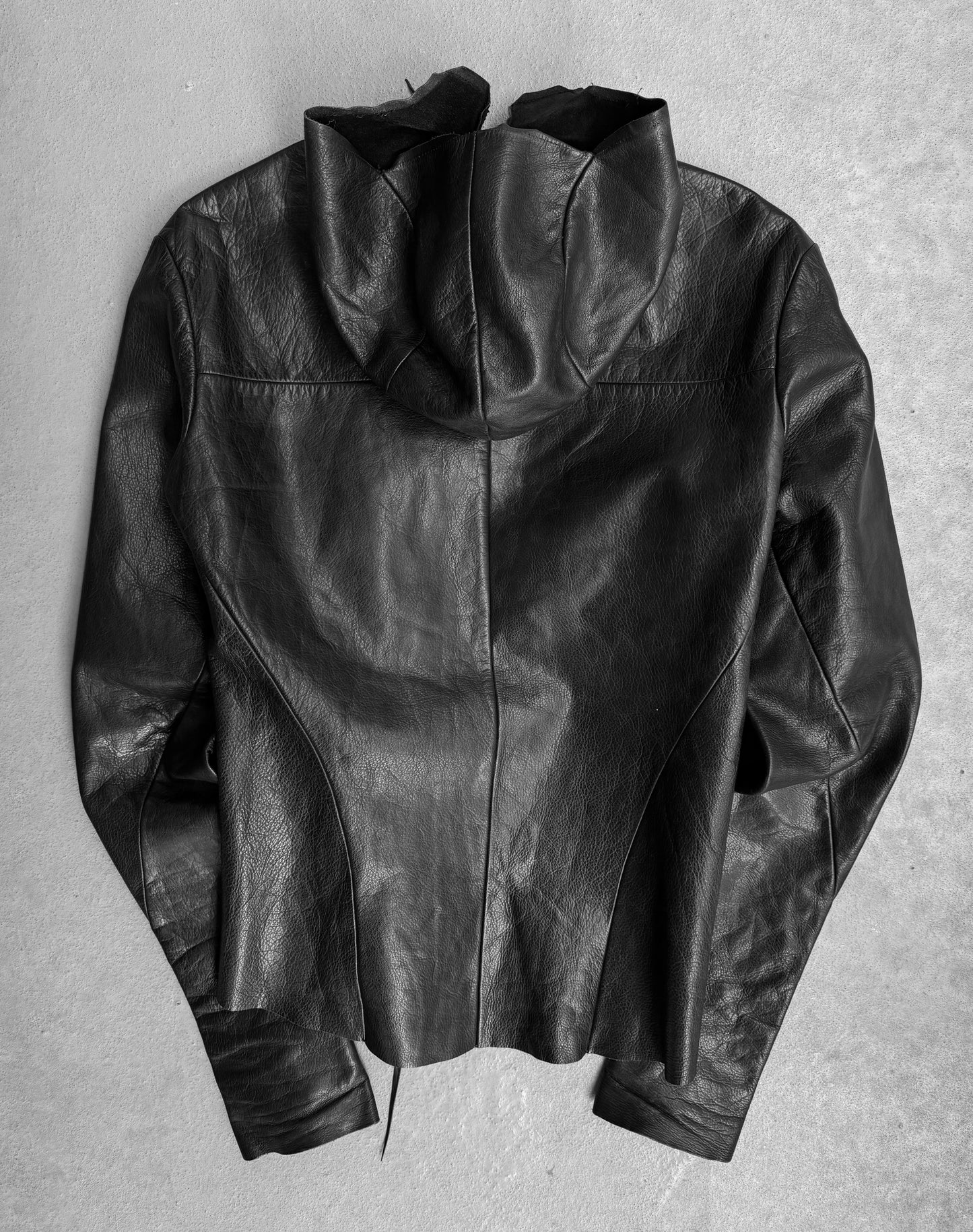 m.a+ by Maurizio Amadei ‘J221DZ’ SY 1.0 Unlined Cow Leather Hooded Aviator Jacket
