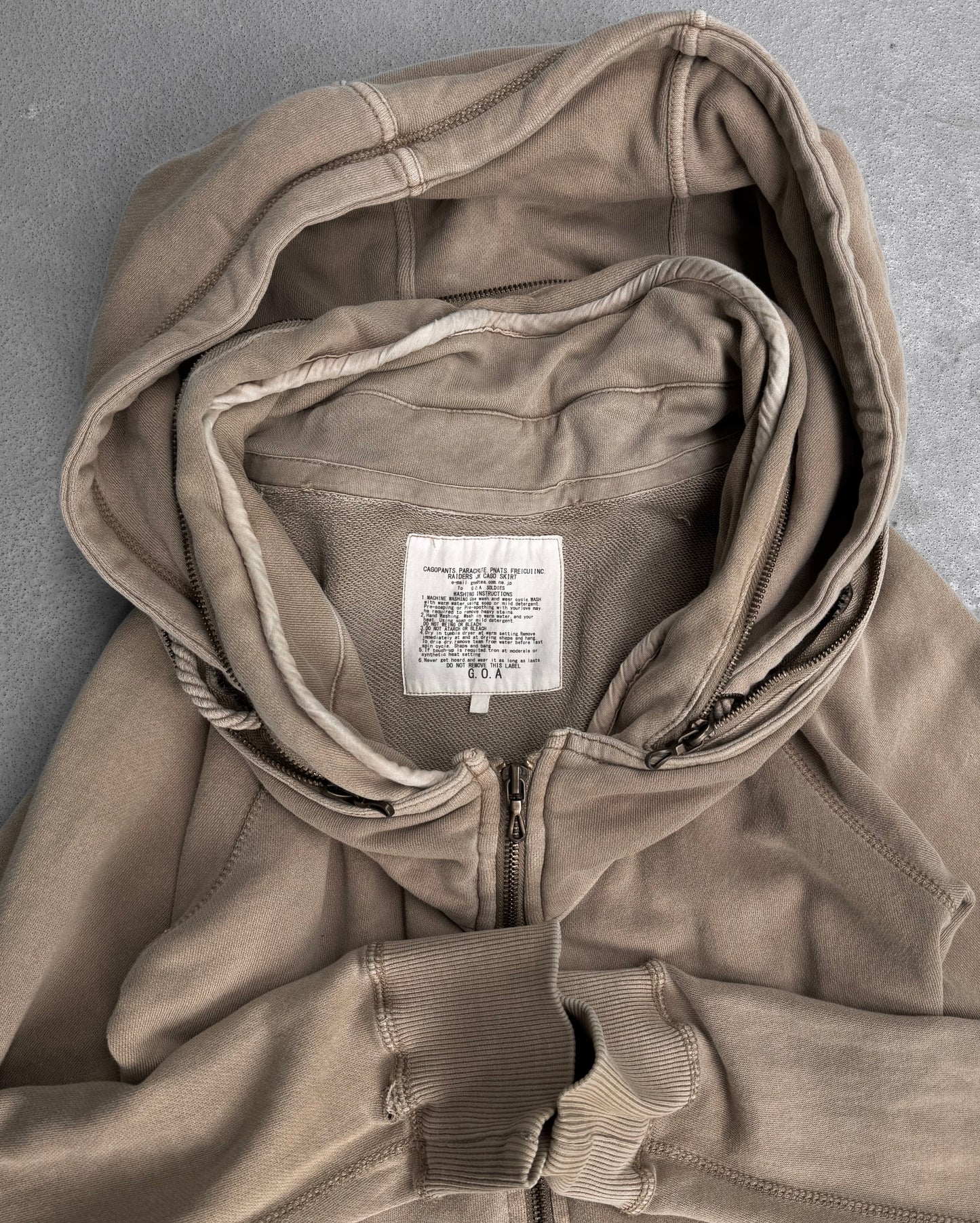 G.O.A Early 00s Bono Hooded Military Zip-up Jacket