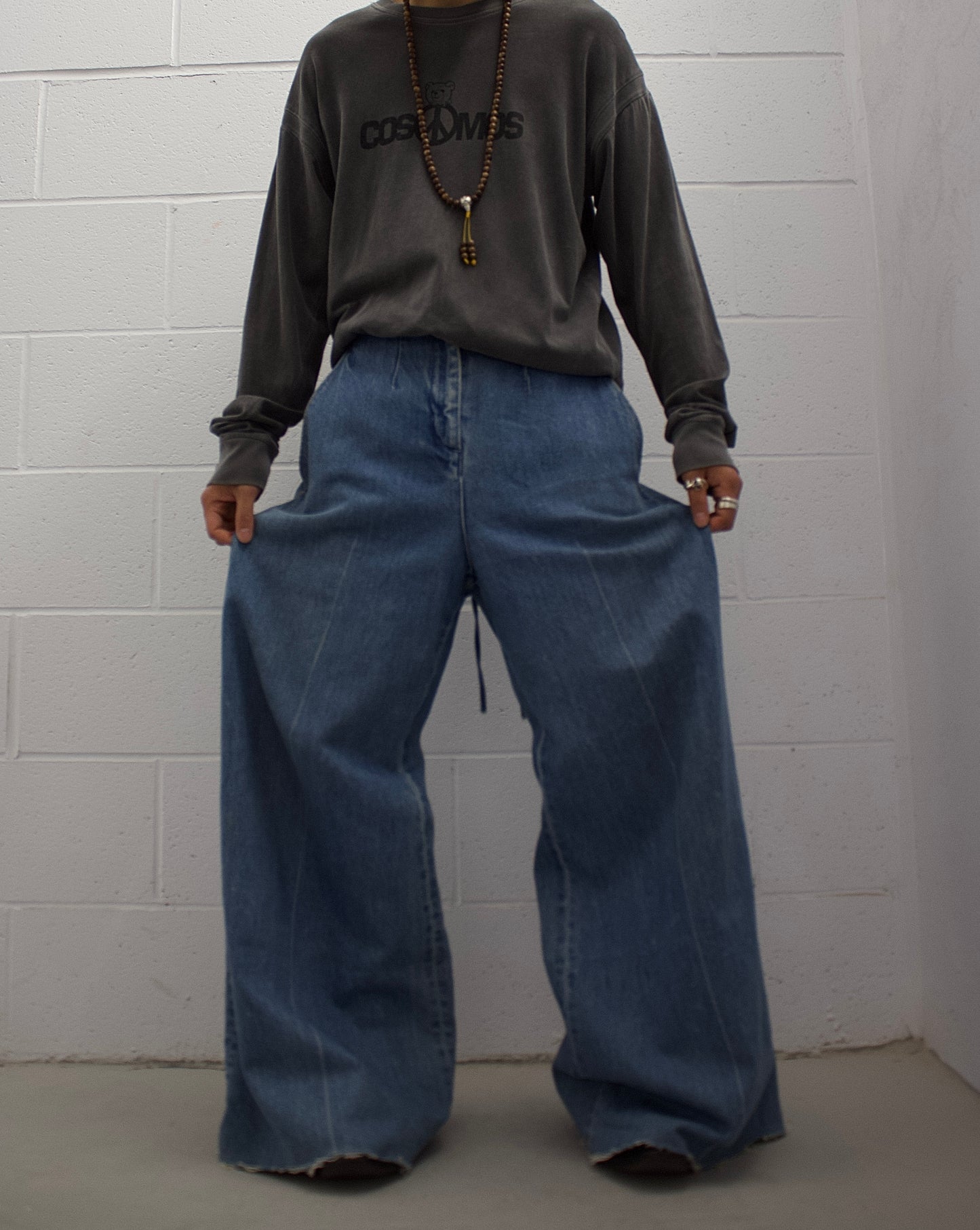 MiharaYasuhiro AW12 Bondage Lace-up Flare Denim
