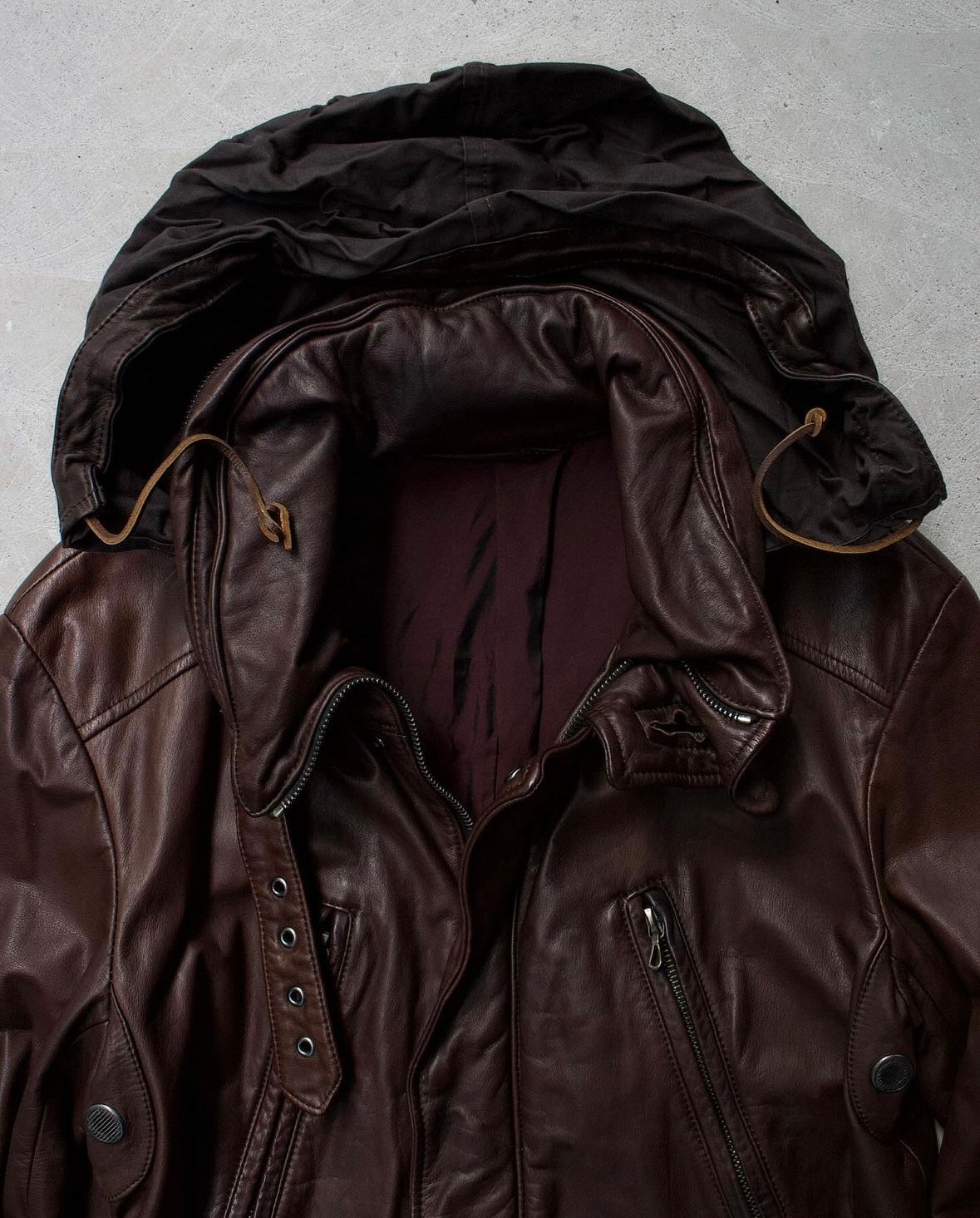 Kyoji Maruyama AW08 Cowhide Leather Multi-zip Brown Rider Jacket