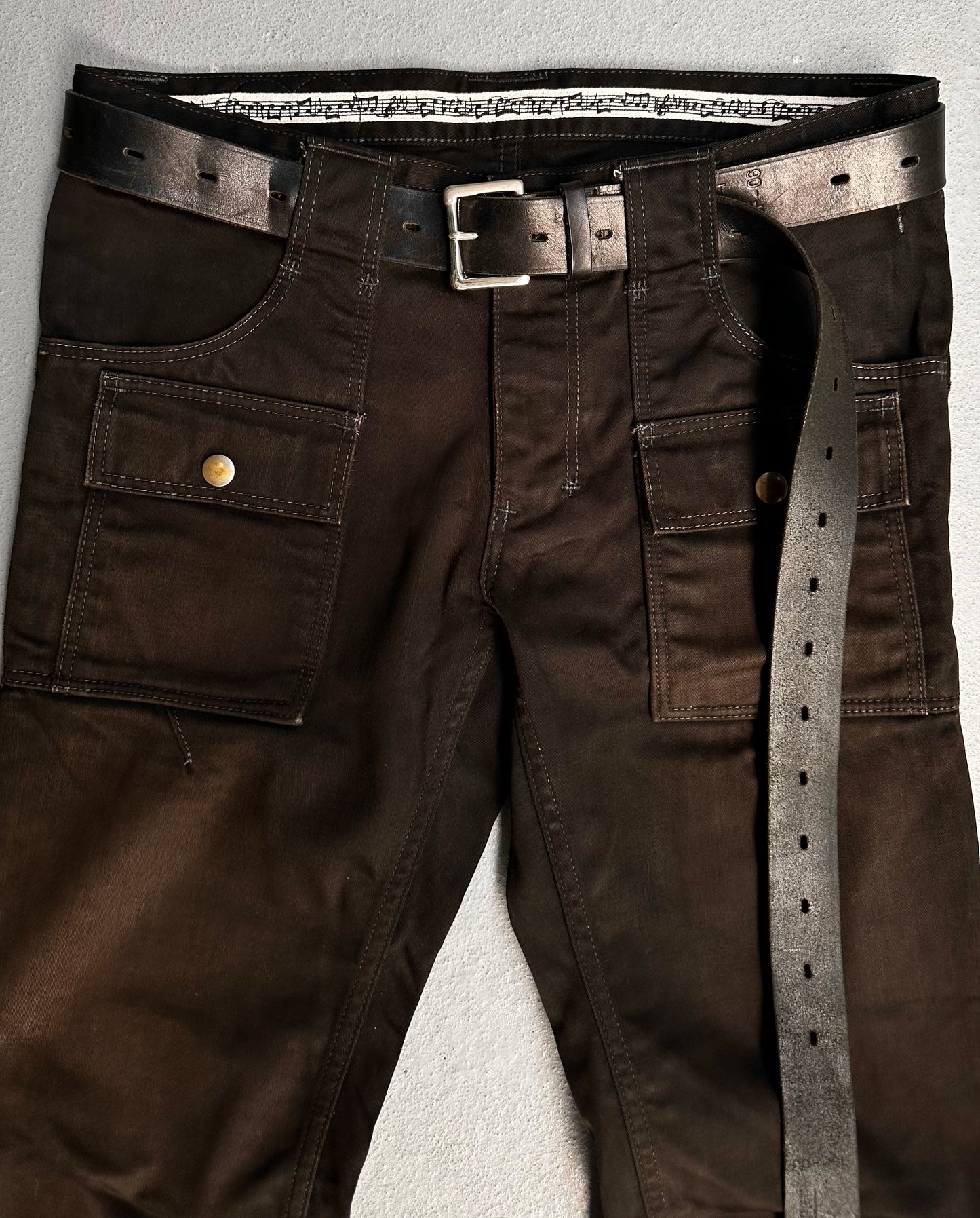 Number (N)ine SS09 Sun Faded Brown Pockets Bootcut Pants