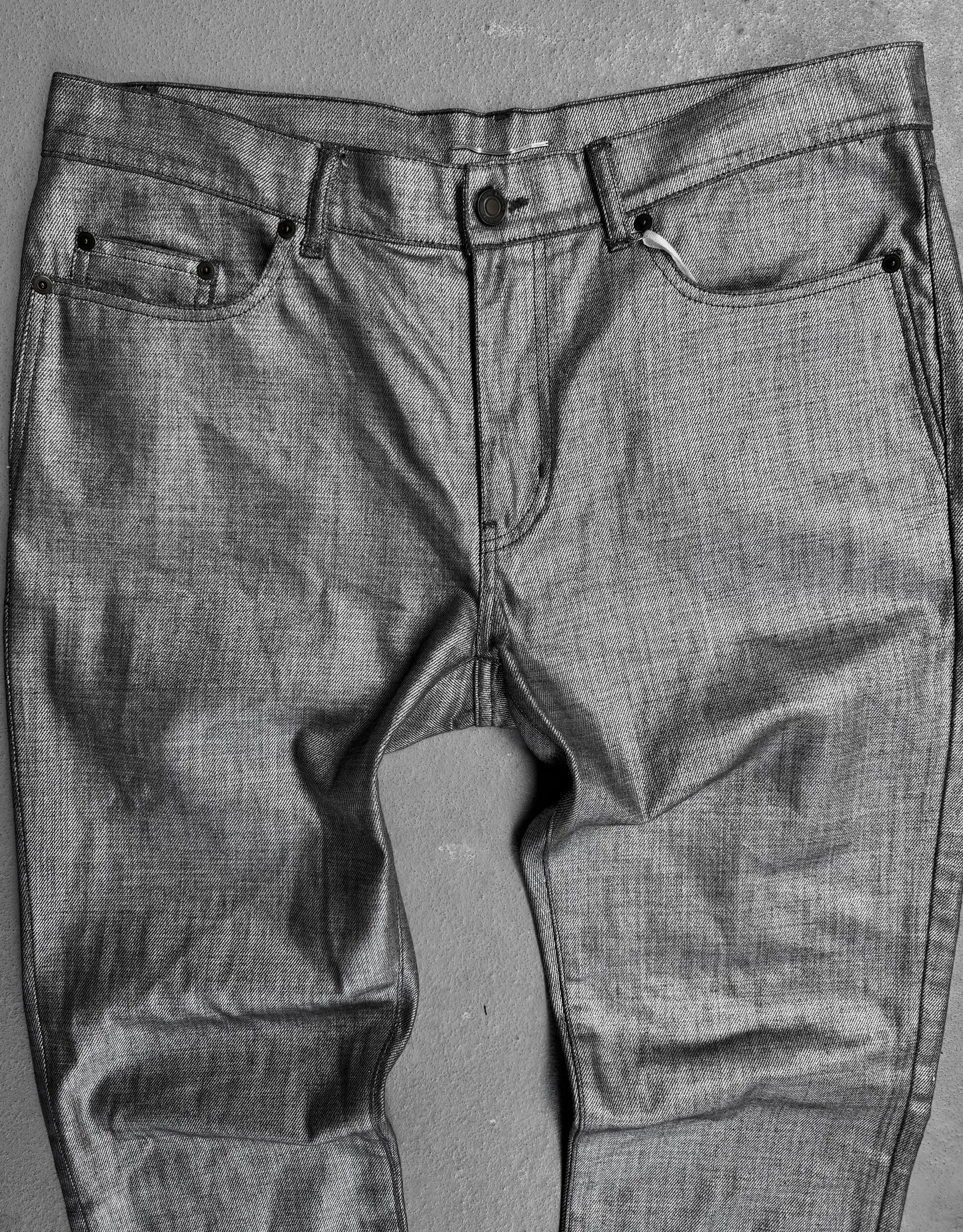 Saint Laurent Paris SS19 Radioactive Waxed “D02” Skinny Denim
