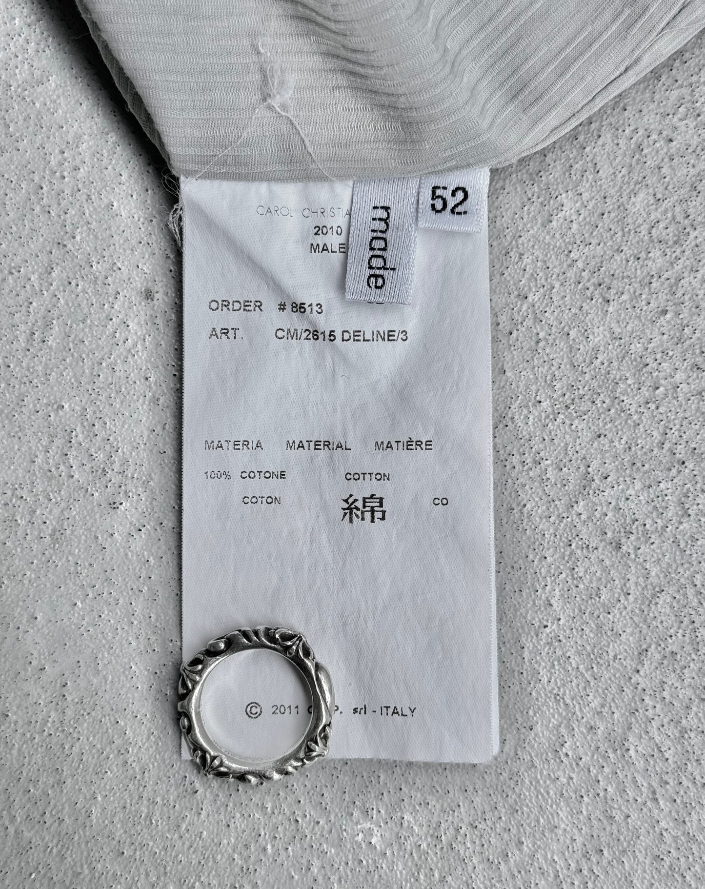 Carol Christian Poell 2010 ‘CM/2615 DELINE/3’ Textured Cotton Button-up Shirt