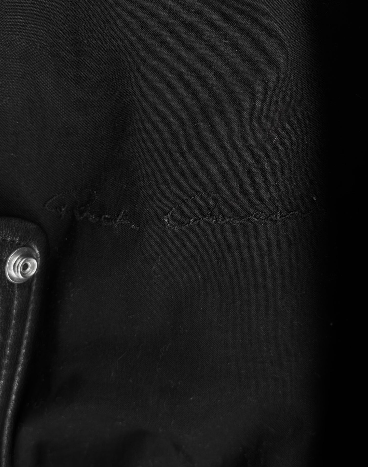 Rick Owens SS23 “EDFU” Tec Shoulder Lambskin Leather Bomber Jacket