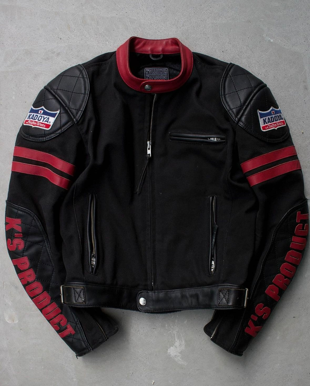 KADOYA K’s Leather Early 00s Cowhide Leather Padded Motorcycle Racing Jacket