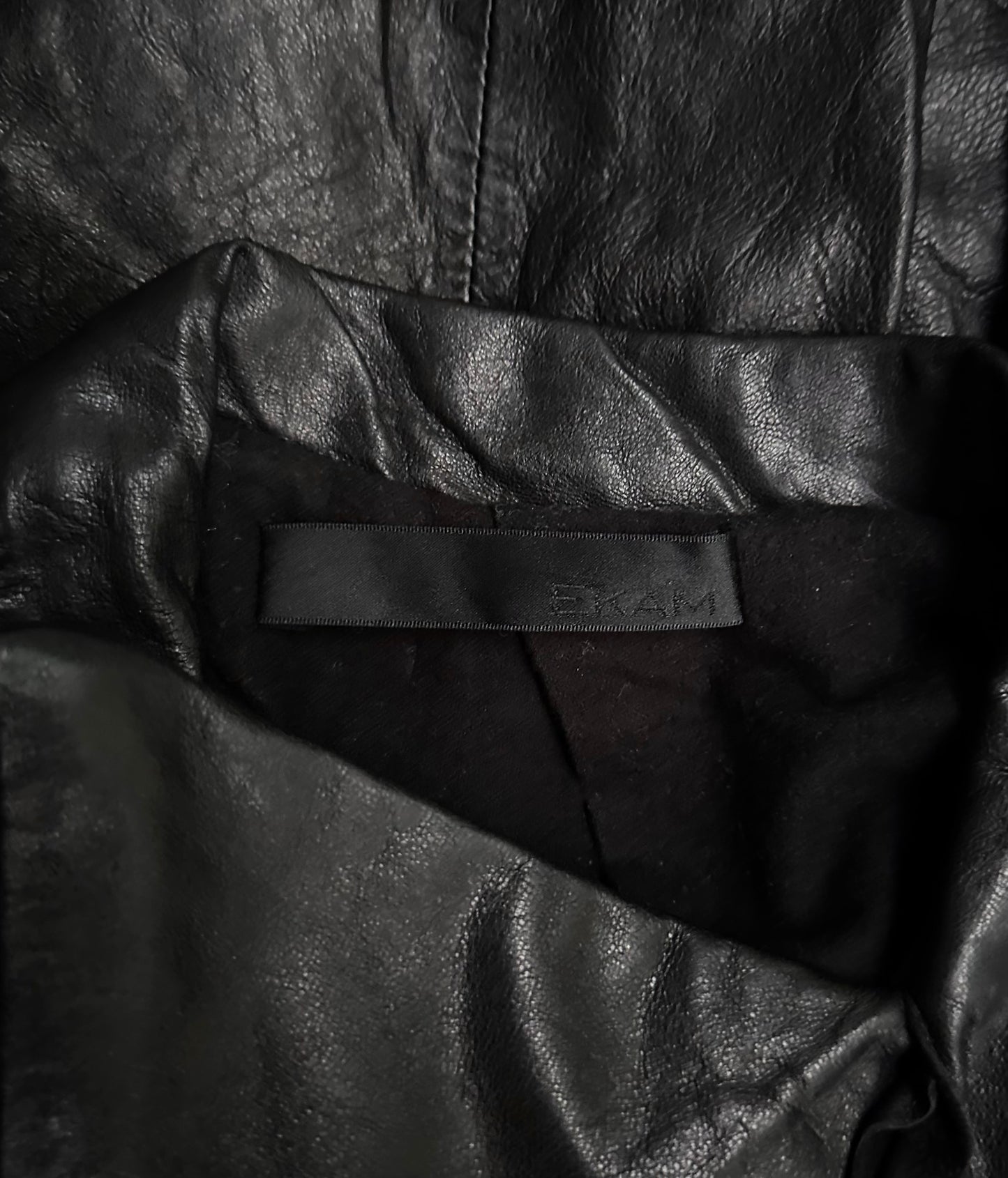 EKAM Early 00s Multi-pockets Asymmetrical Sheepskin Leather Double Rider Jacket